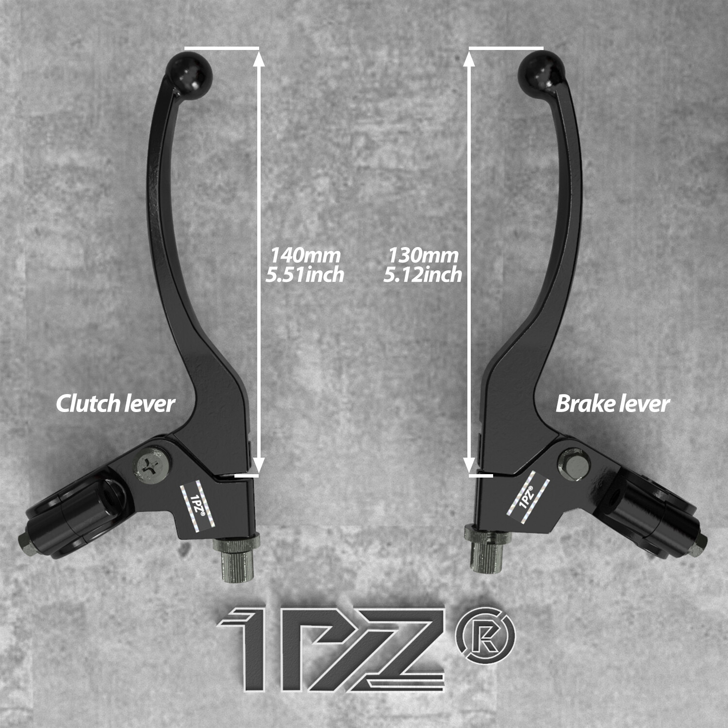 Shorty Black Clutch & Drum Brake Lever Perch Assembly Yamaha 7/8" 22mm Handlebar