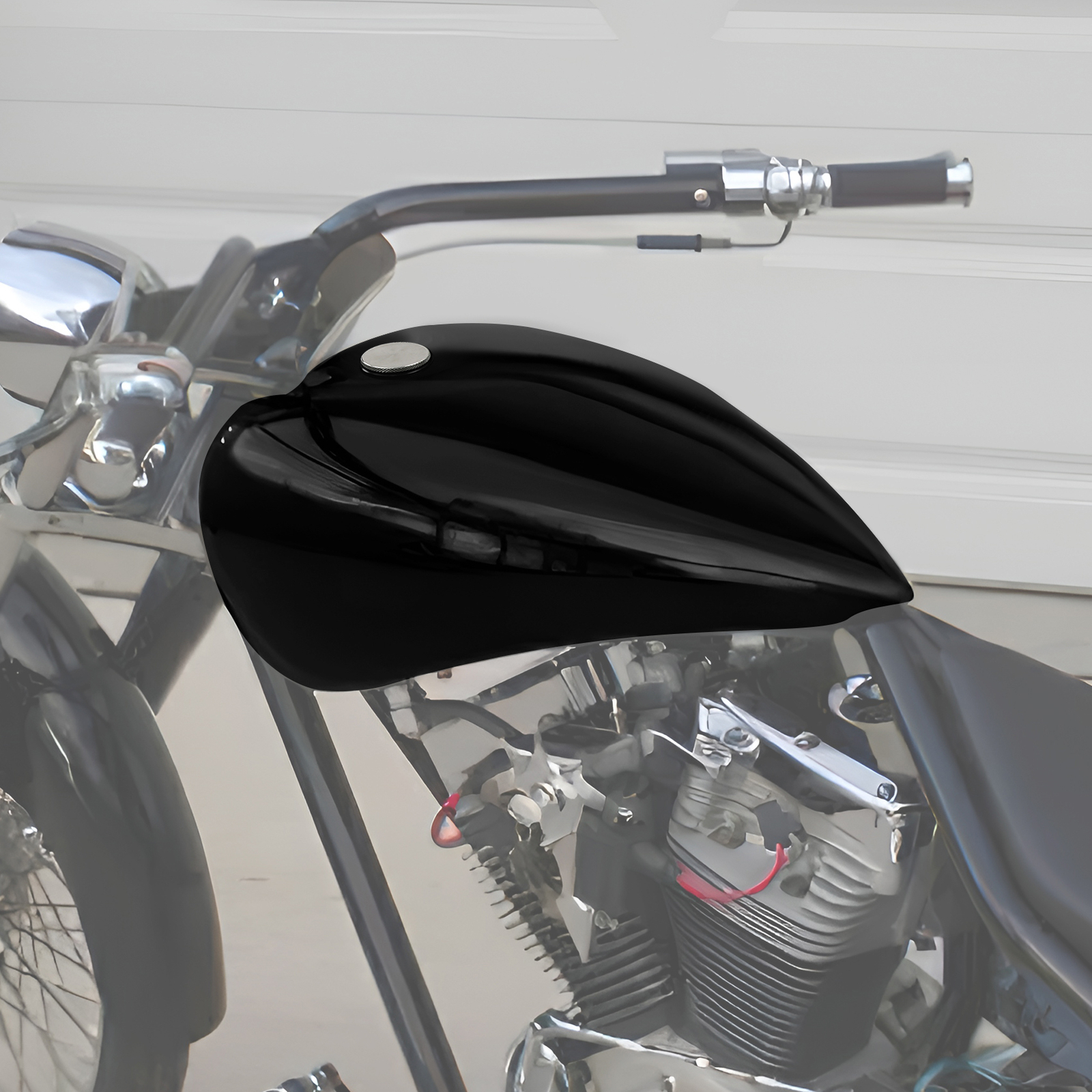 Custom 5" Stretched 4.5gal. Fuel Gas Tank Fit For Harley Chopper Motorcycle Bike