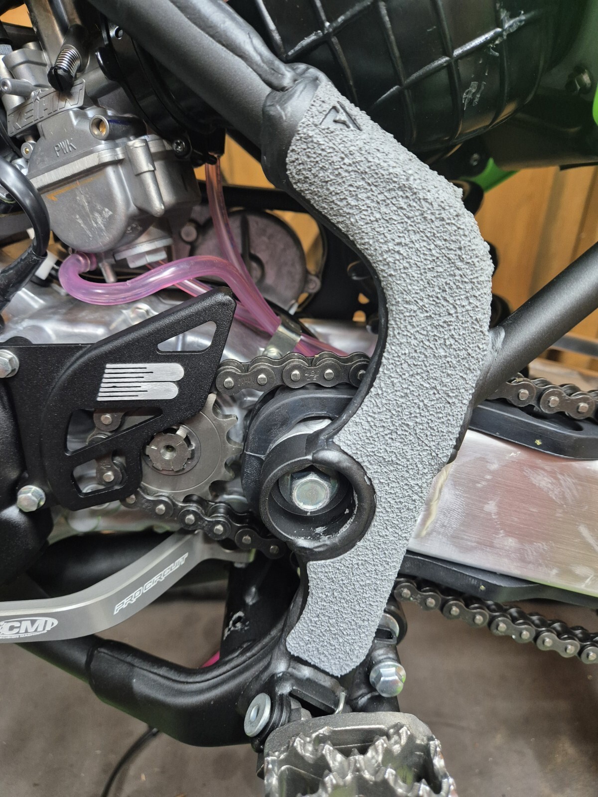 01 - 2025 Kawasaki KX85 KX100 KX112 Rubberized Grip Tape Frame Guard (2 Pairs)