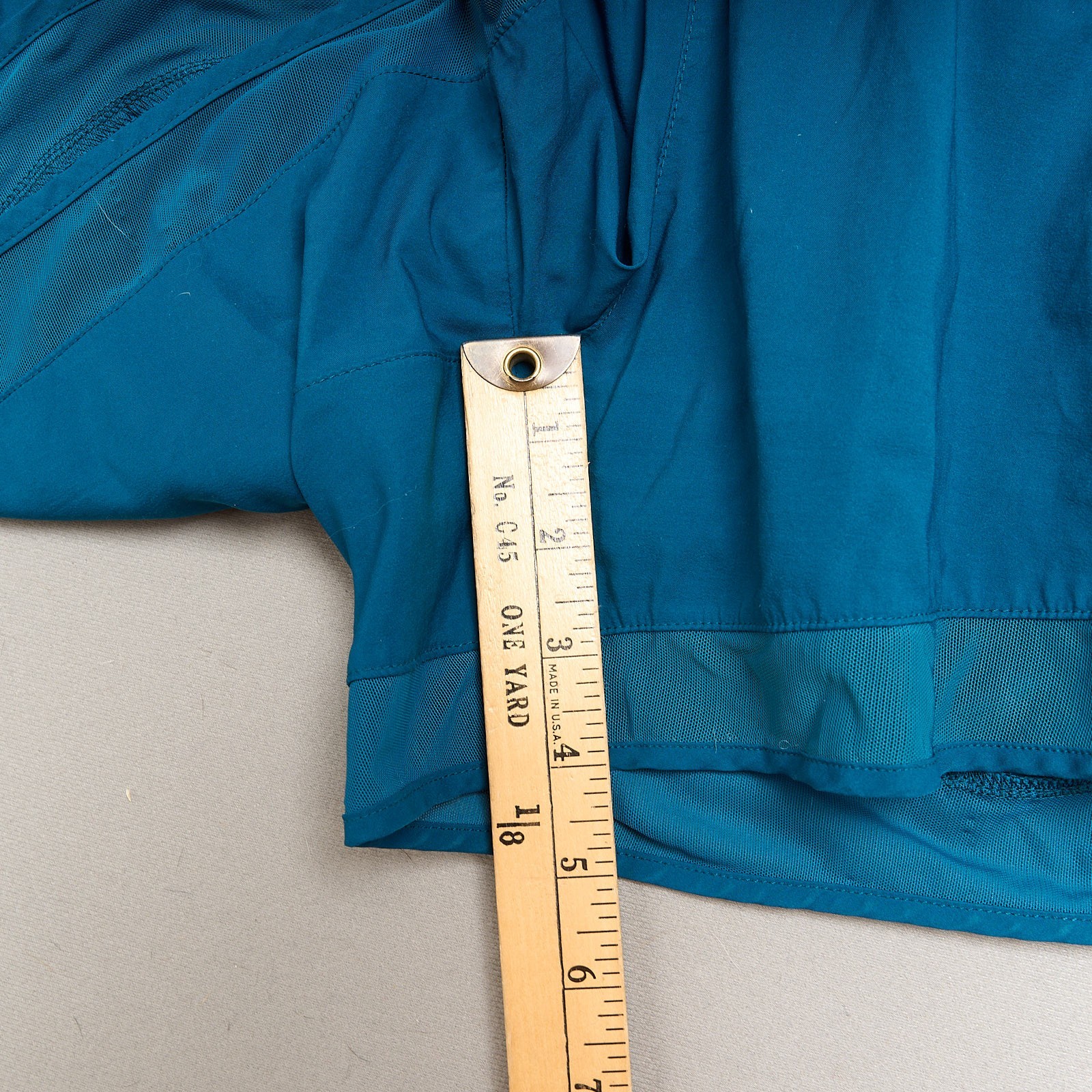 Athleta Lined Racer Run Shorts 4 Inch Inseam Teal Sz M Athletic Workout Running