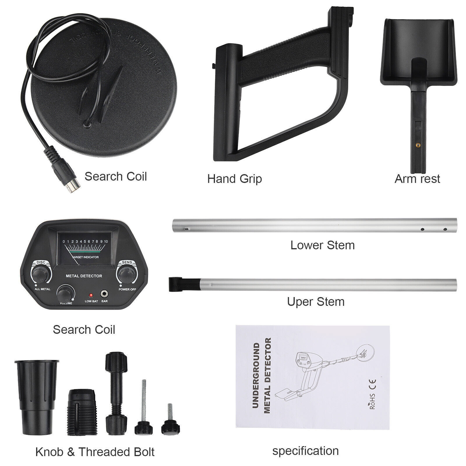 Waterproof LCD Metal Detectors Gold Digger Deep Sensitive Hunter Coil Searcher