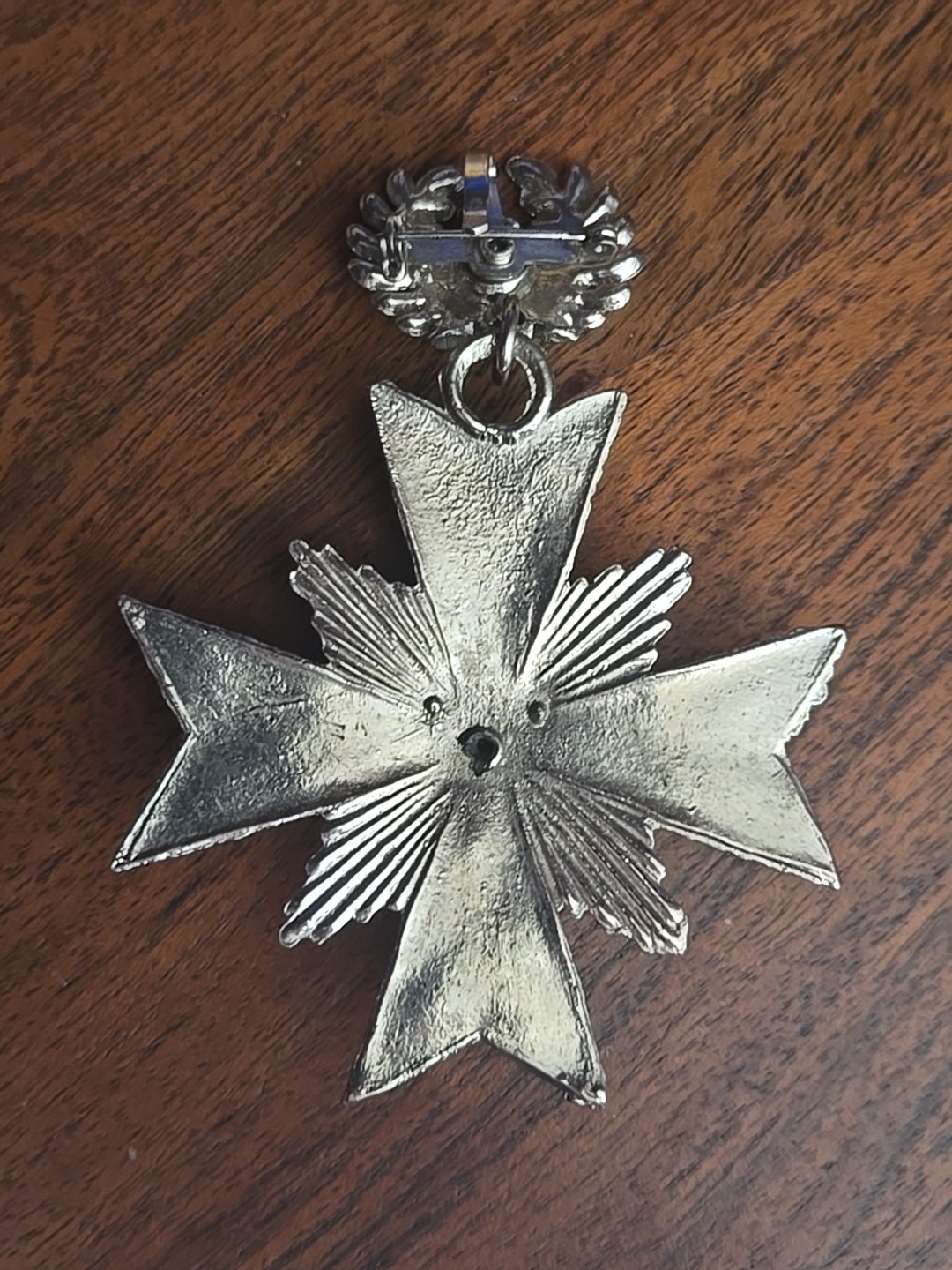 VTG Pour Le Merite French Blue Max Coat Of Arms MEDAL CROWN & FLUER DE LIS LION