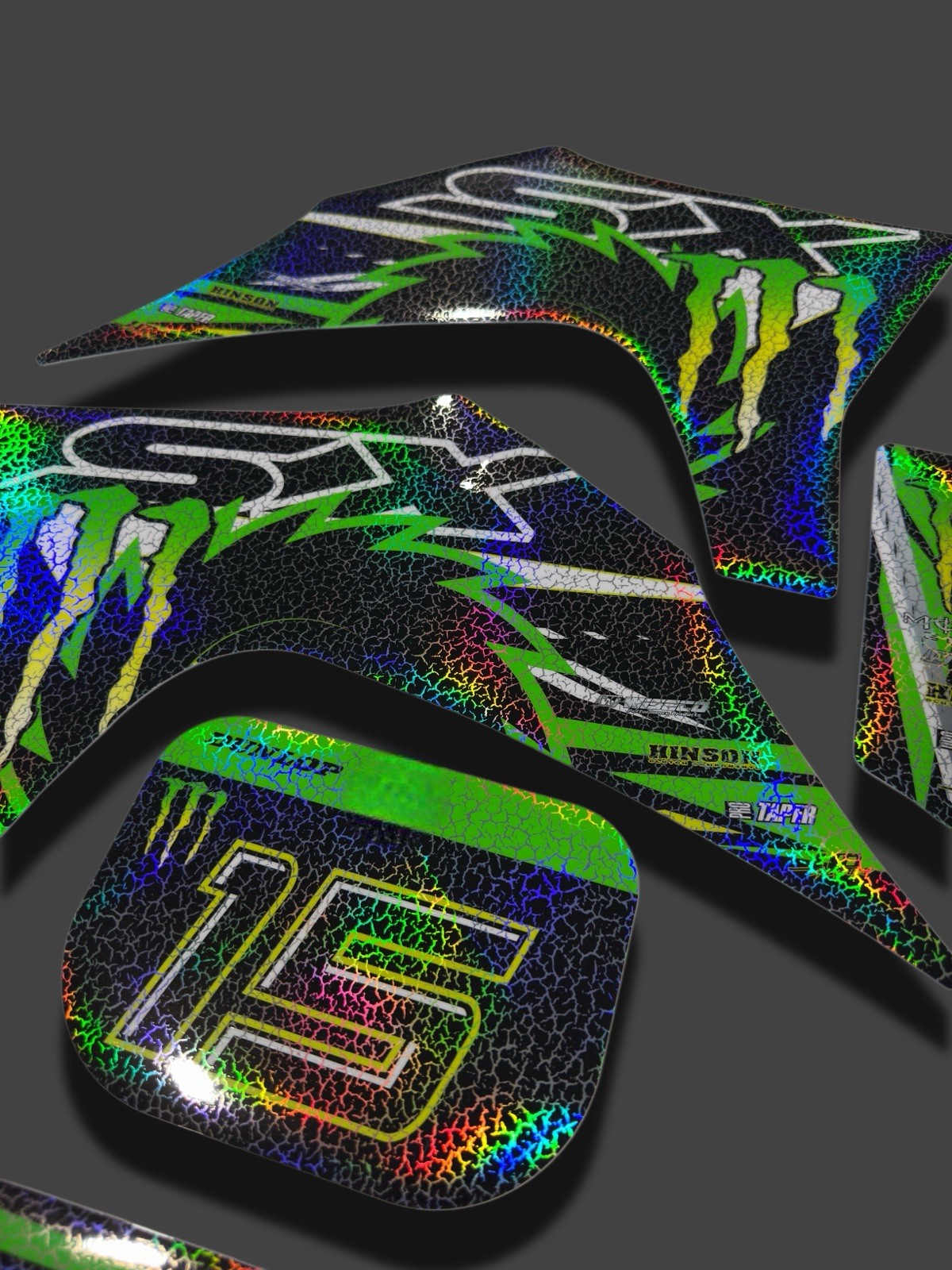 Razor SX500 graphics kit decals THICK AND HIGH GLOSS HOLOGRAPHIC FINISH