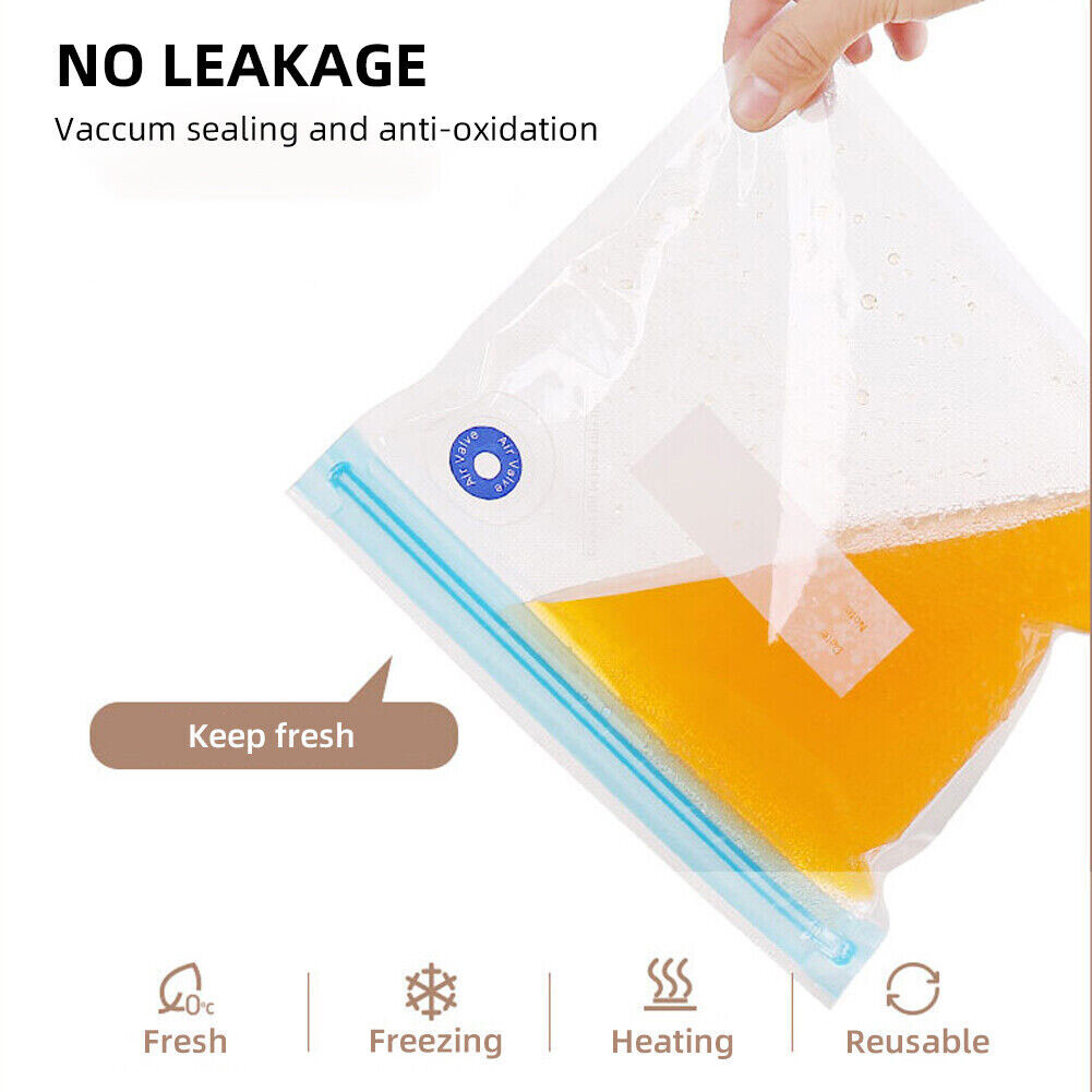 24pcs Sous Vide Bags Vacuum Sealer Pump Reusable Vacuum Food Storage Bags Kit US