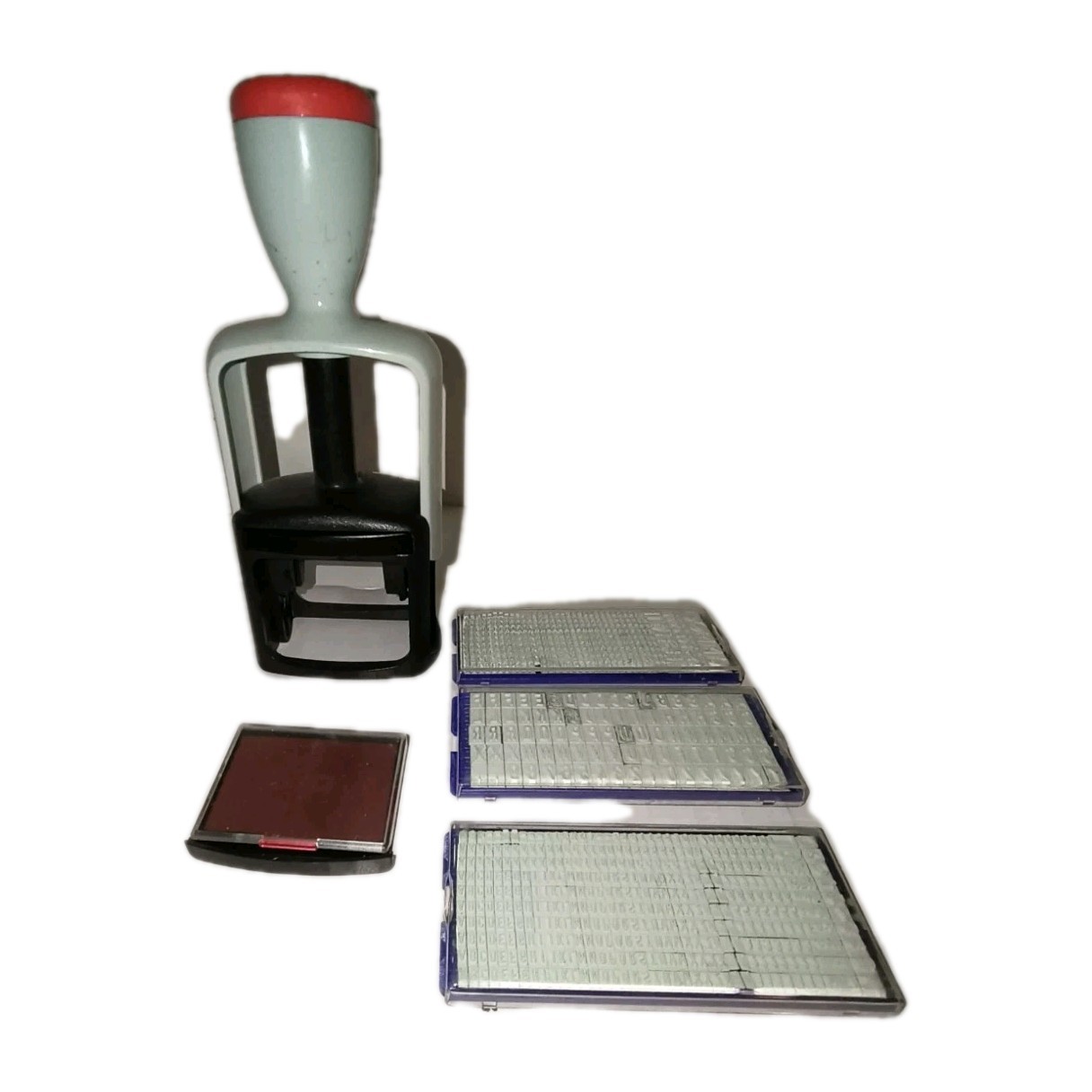 2000 Plus Heavy Duty Custom Make Your Own Stamp Kit Self-Inking + Black, Red Ink