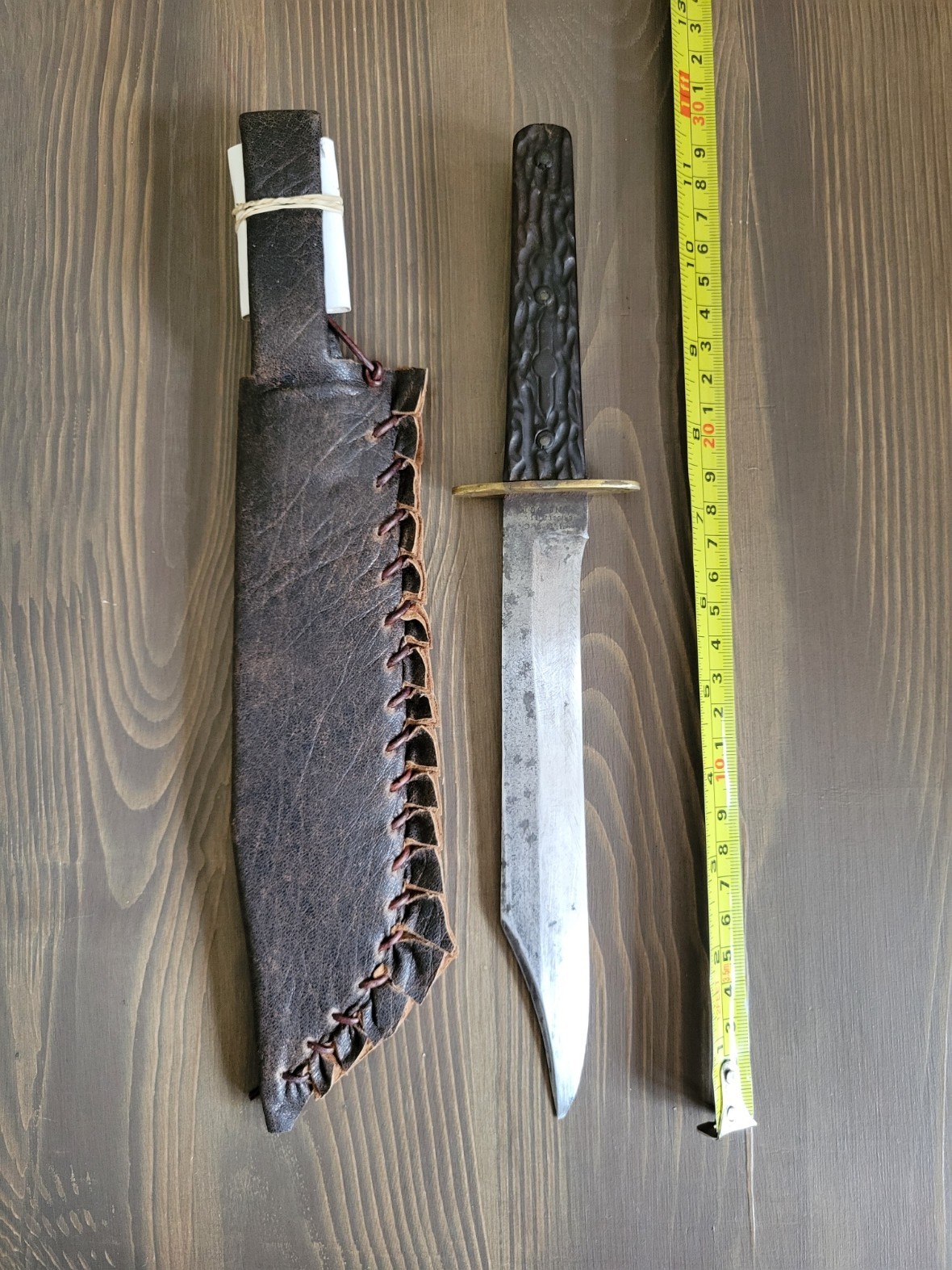 Bridgeport Gun Company Buffalo Handle Bowie Knife, Antique