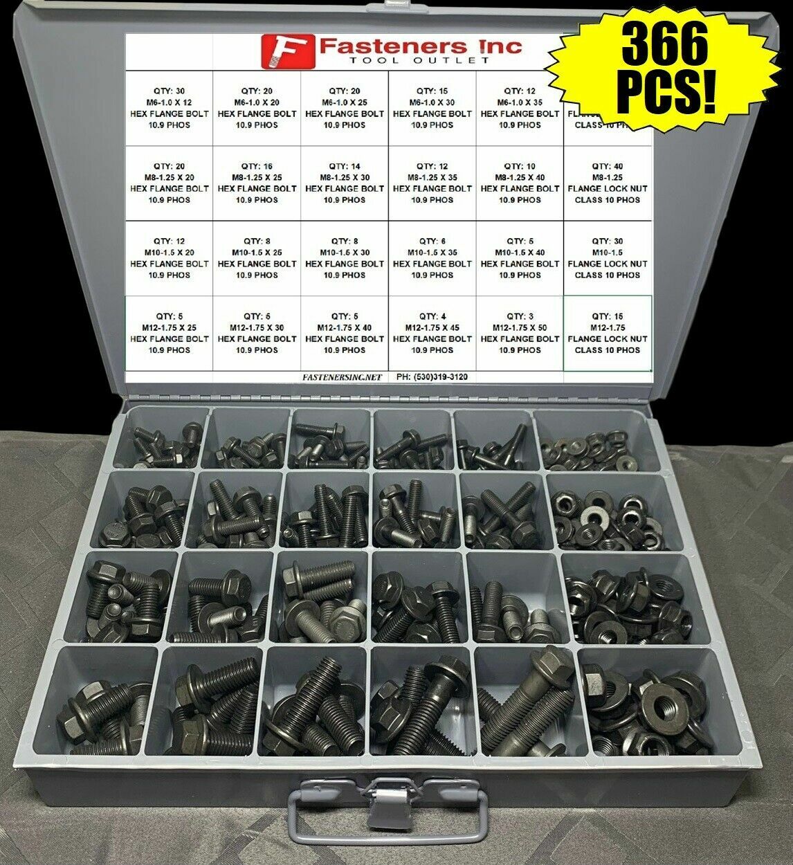(Choose Length & Qty's) M8-1.25 Grade 10.9 Metric Flange Bolts Black Phos & Oil