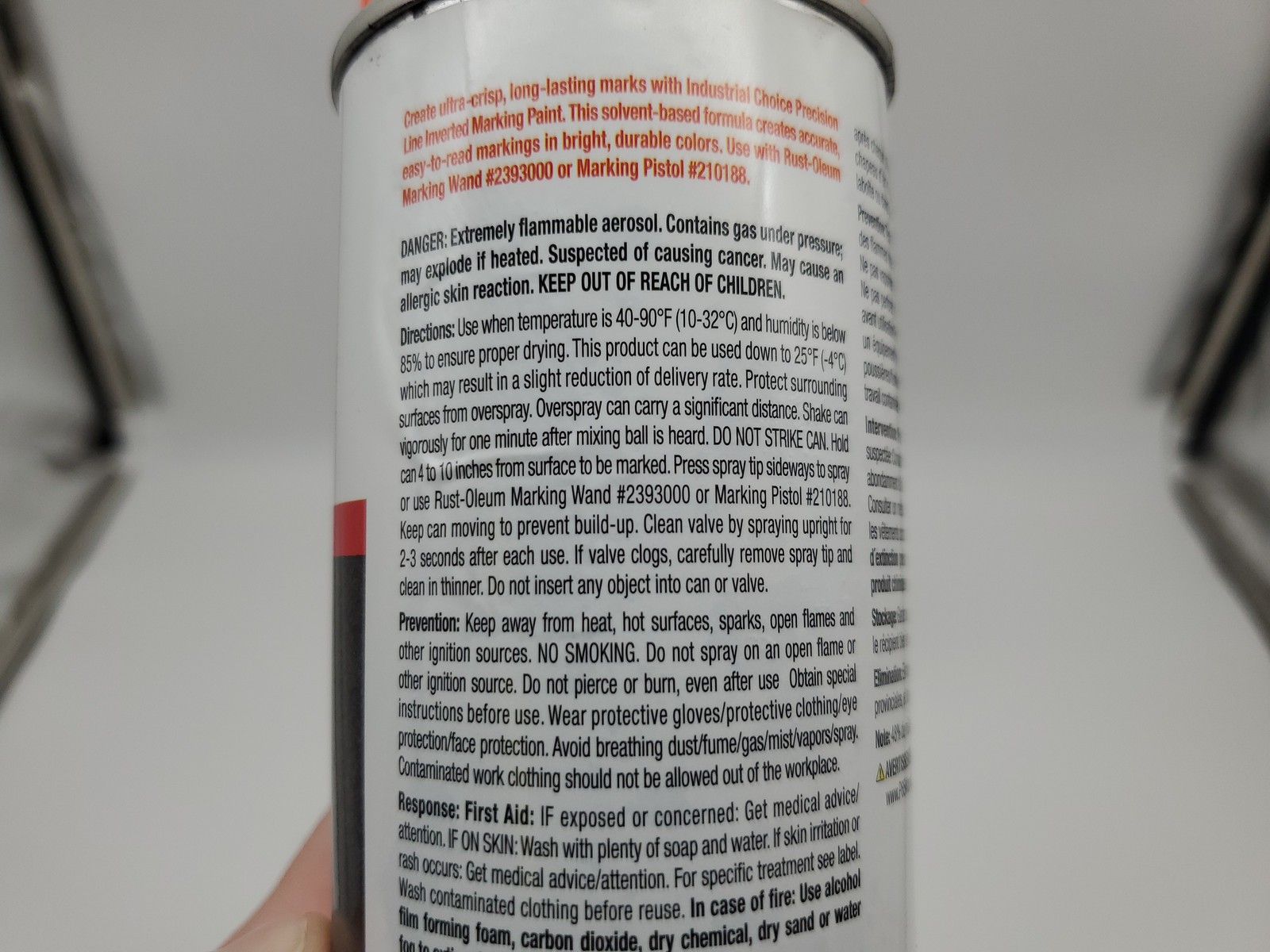 Rust-Oleum Inverted Marking Spray Paint Flourescent Orange 17oz Can Pack of 2