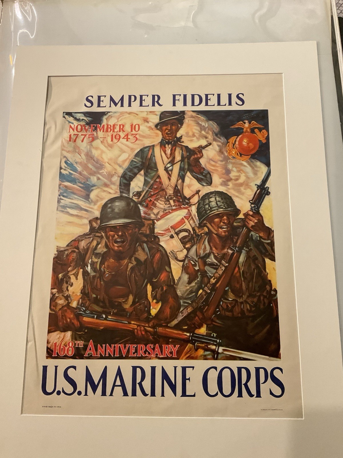 Original 1943 U.S. Marine Corps WWII Poster – Semper Fidelis