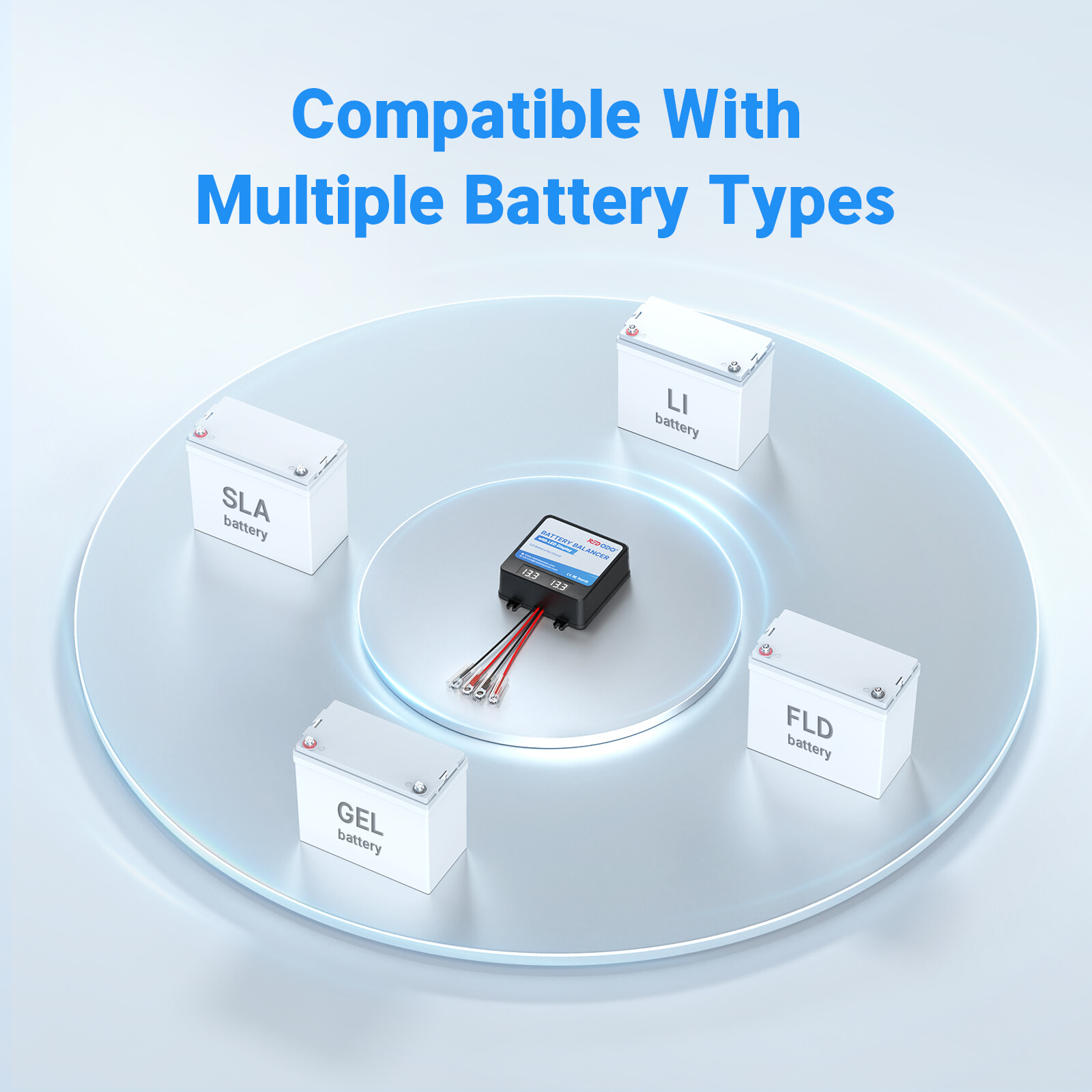 Redodo 24V(2*12V) Battery Balancer with LED Display LiFePO4 For Home RV Solar