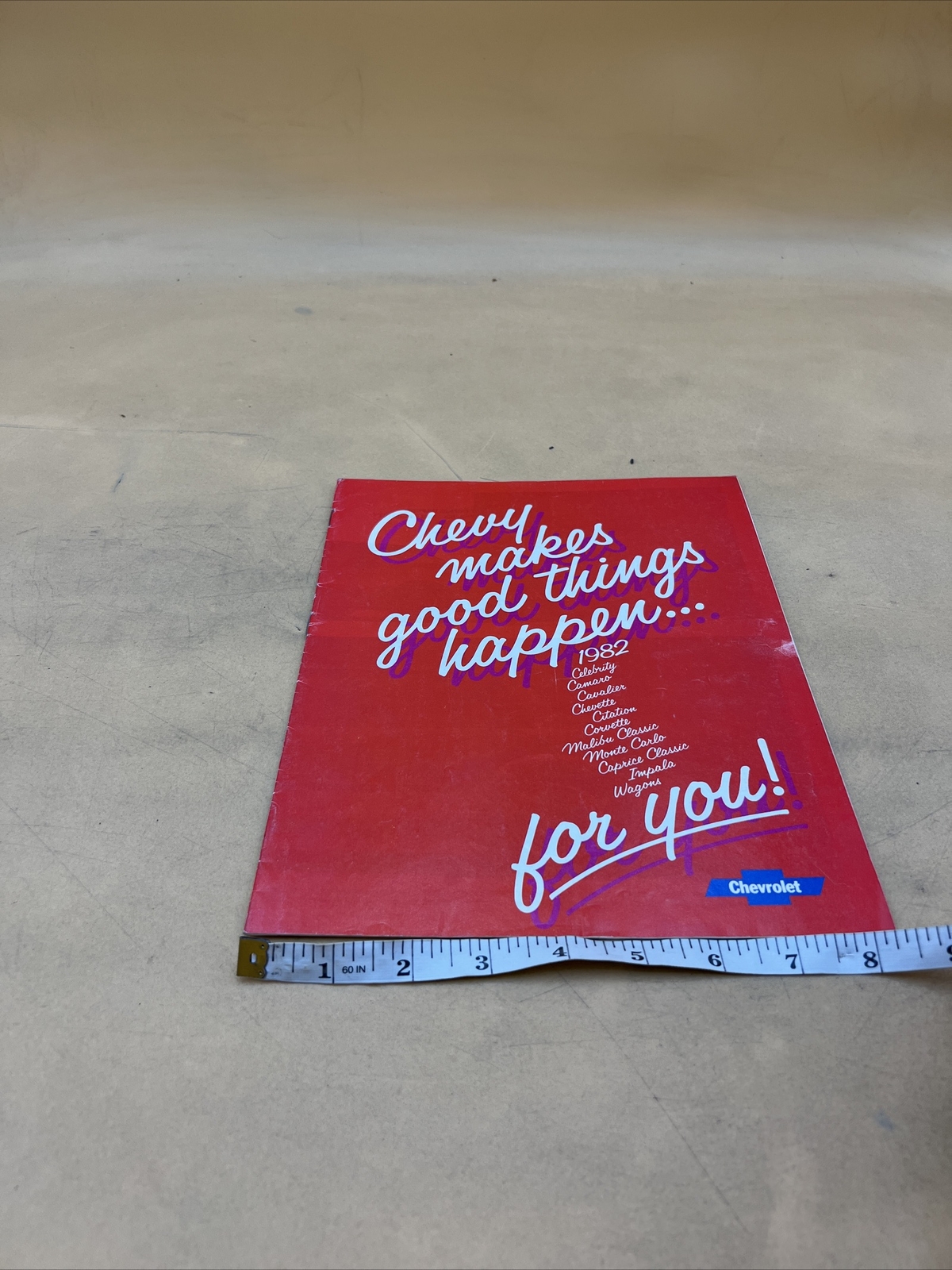 1982 CHEVROLET CELEBRITY CAMARO CORVETTE IMPALA CHEVETTE SALES BROCHURE CATALOG
