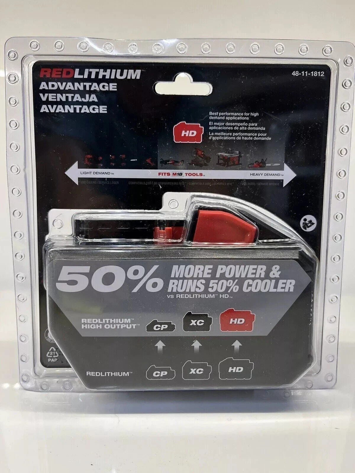 Milwaukee 48-11-1812 M18 RedLithium High Output HD 12.0 Battery Pack New Genuine