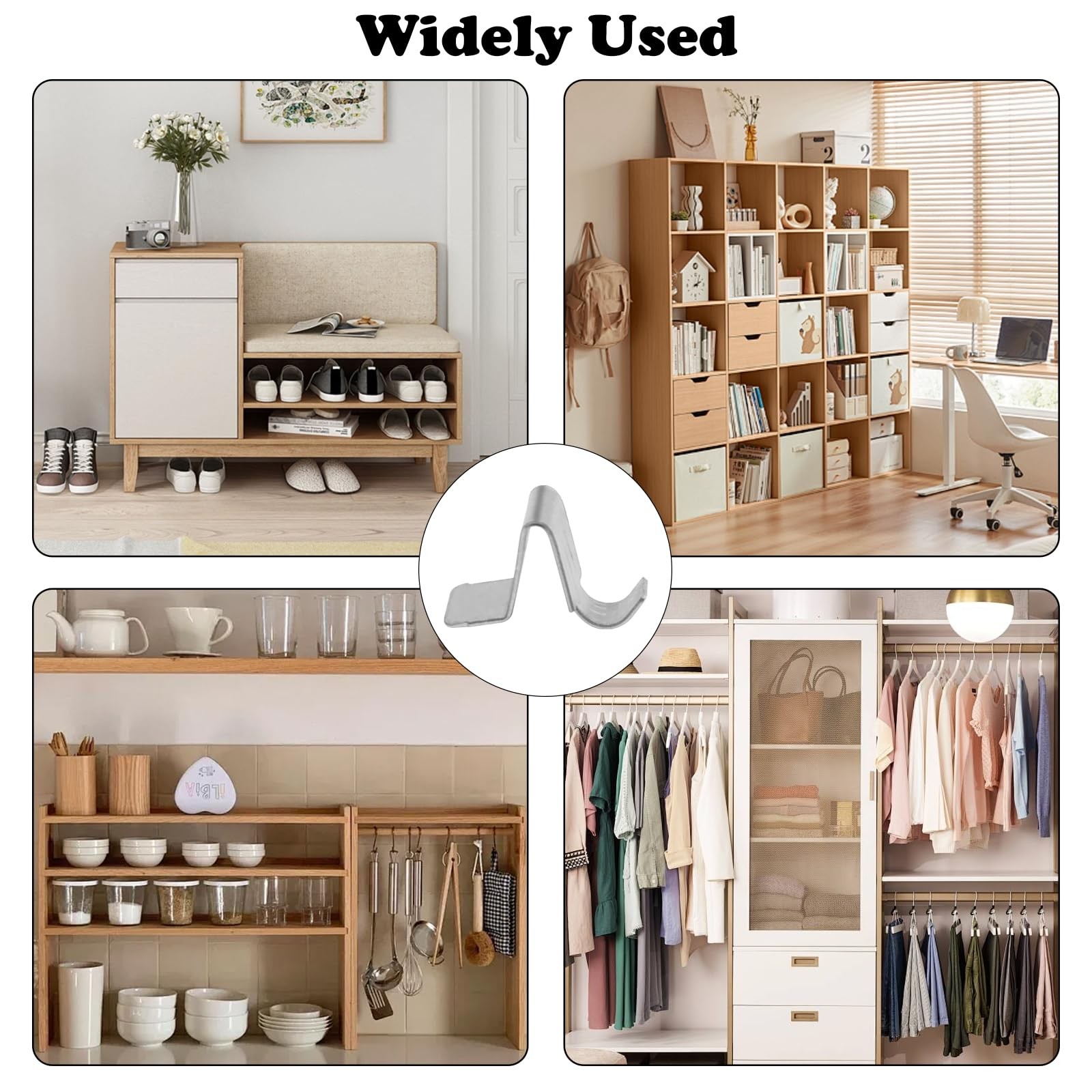 20Pcs Cabinet Shelf Clips, Heavy Duty Metal Shelf Clips Removable Shelving Ho...