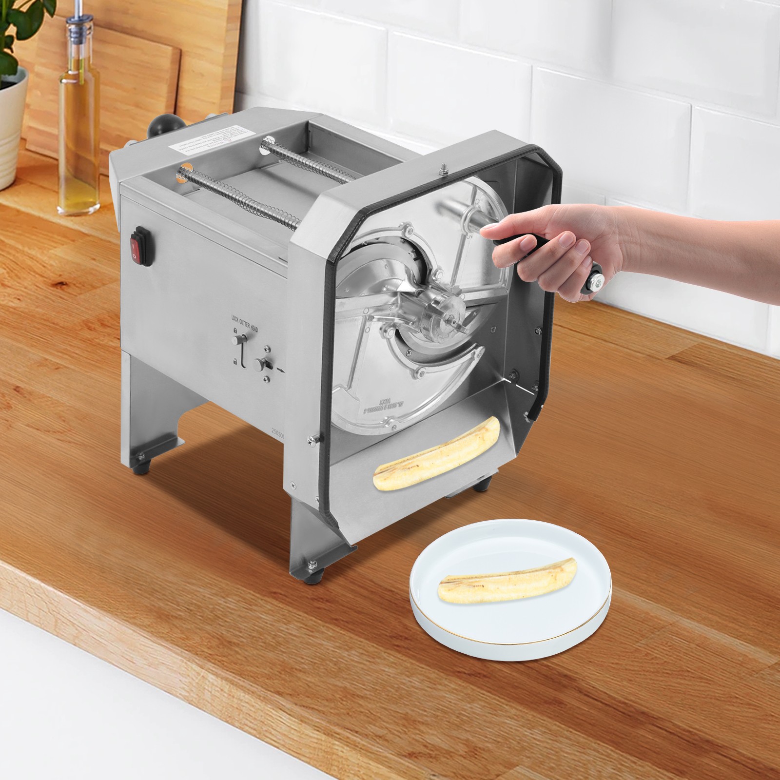 Electric Banana Slicing Machine Fruit Vegetables Slicer Cucumber Cutting Machine