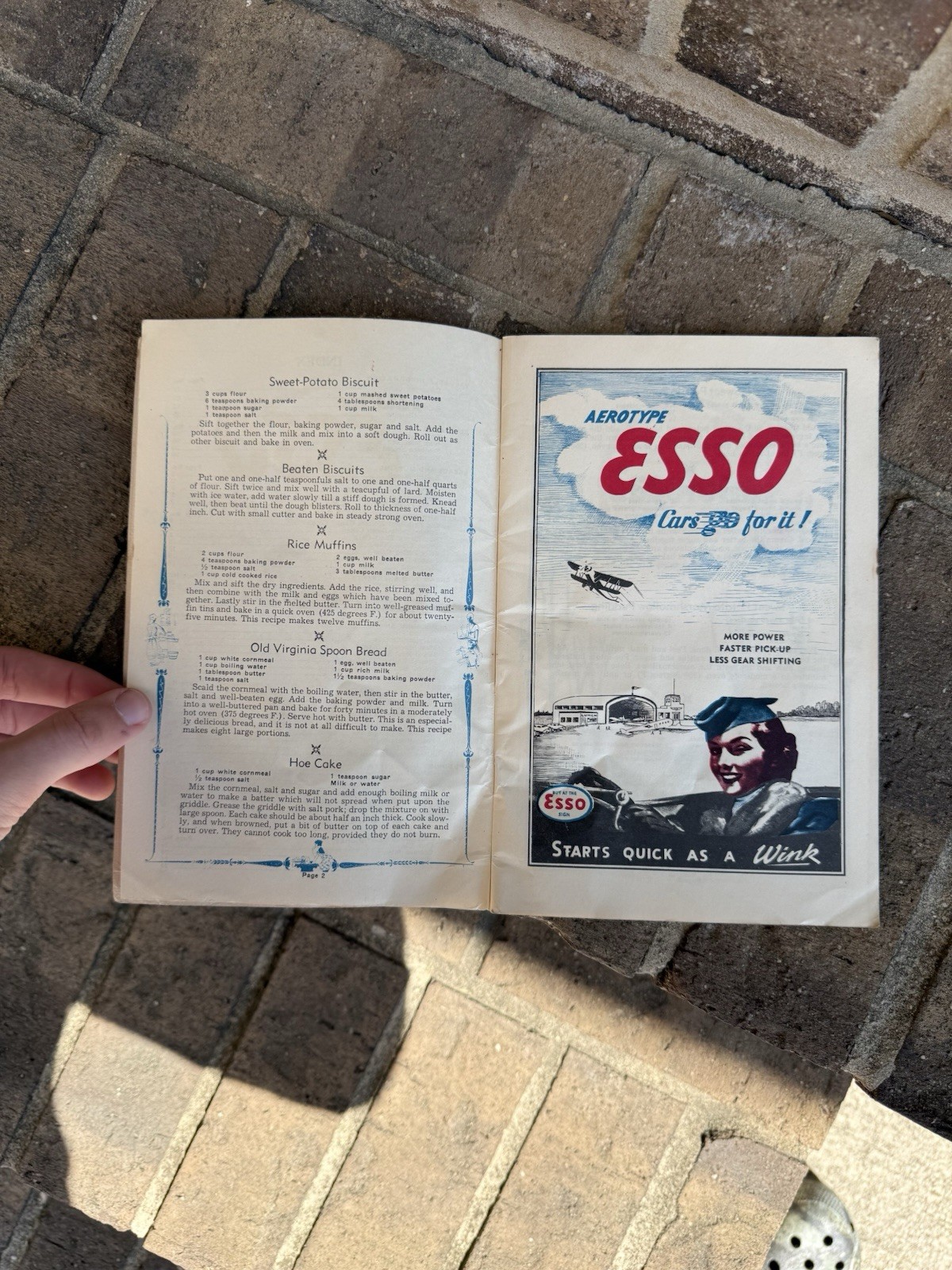 Vintage Esso Advertising Cook Book Gas And Oil 1950s Scranton Pa Advertising Gas