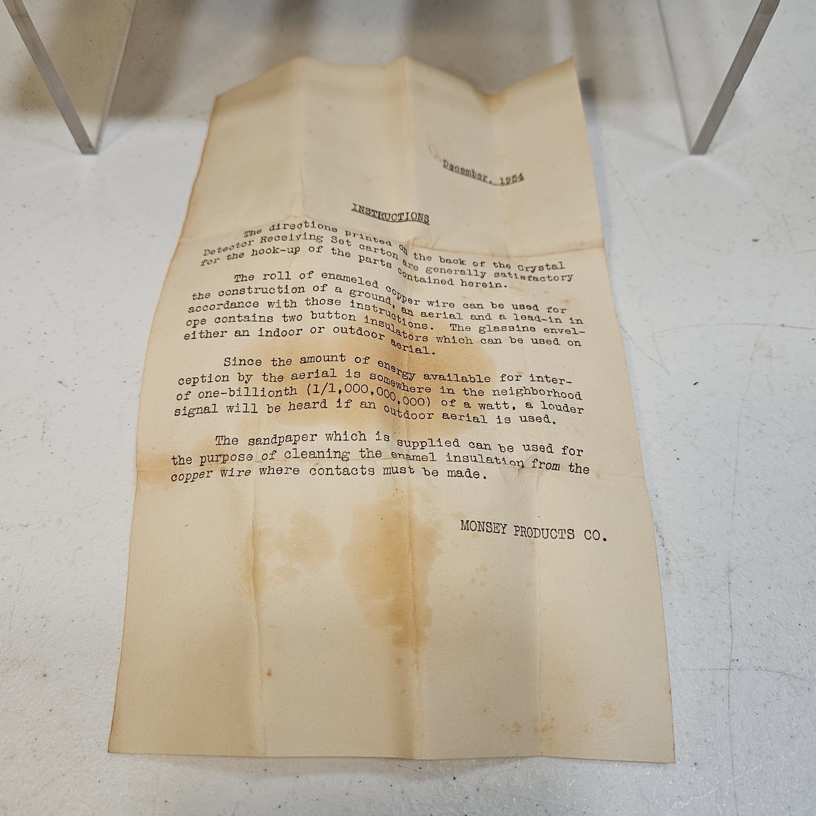 Philmore Little Wonder Radio Crystal Set #700 w/ Box and Instructions