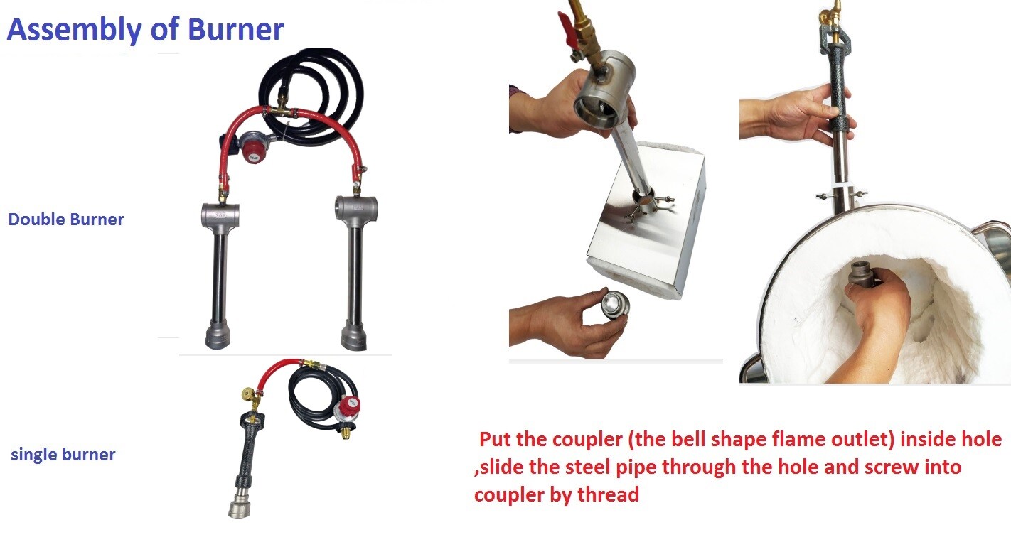 LSMIITTH Dual Burner 8 KG Gas Melting Furnace Kit Propane Forge Casting Tool