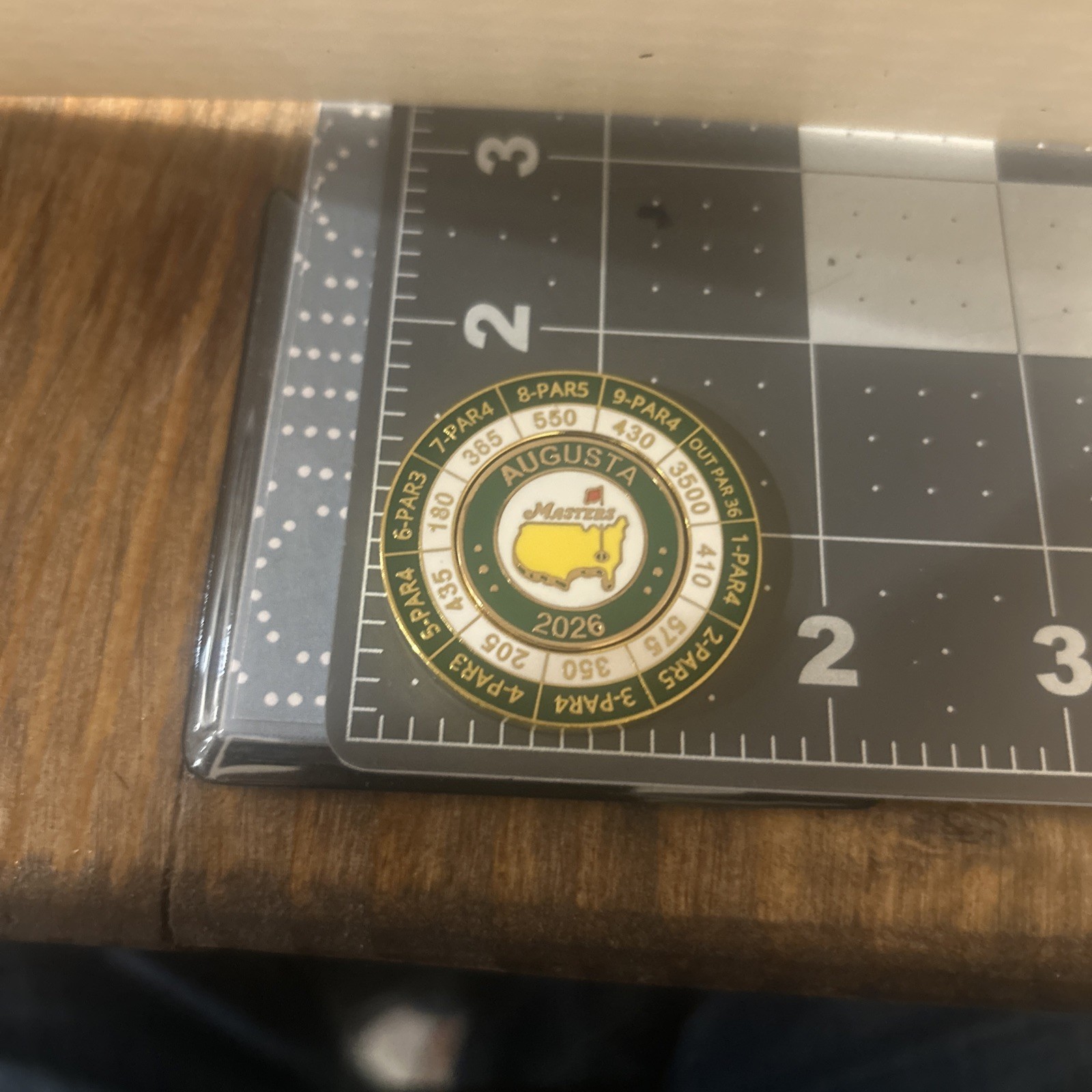 2026 Augusta National Masters Scorecard Golf Ball Marker