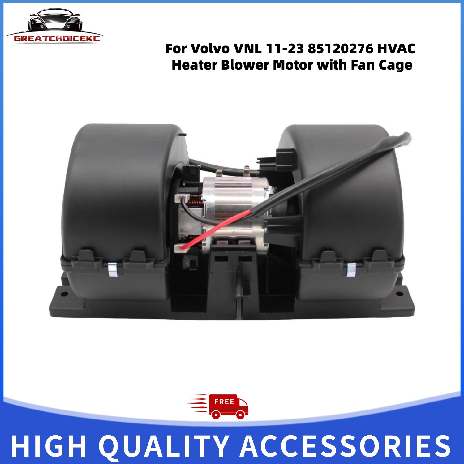 NEW A/C Heater Blower Motor w/ Fan Cage For 2010-2023 Volvo VNM VNL VHD VN VT