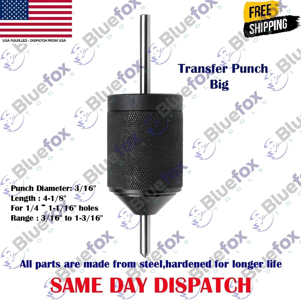 New Universal Transfer Center Punch & Aligner - 4-1/8" & 3-1/8" - Set Of 2 Pcs