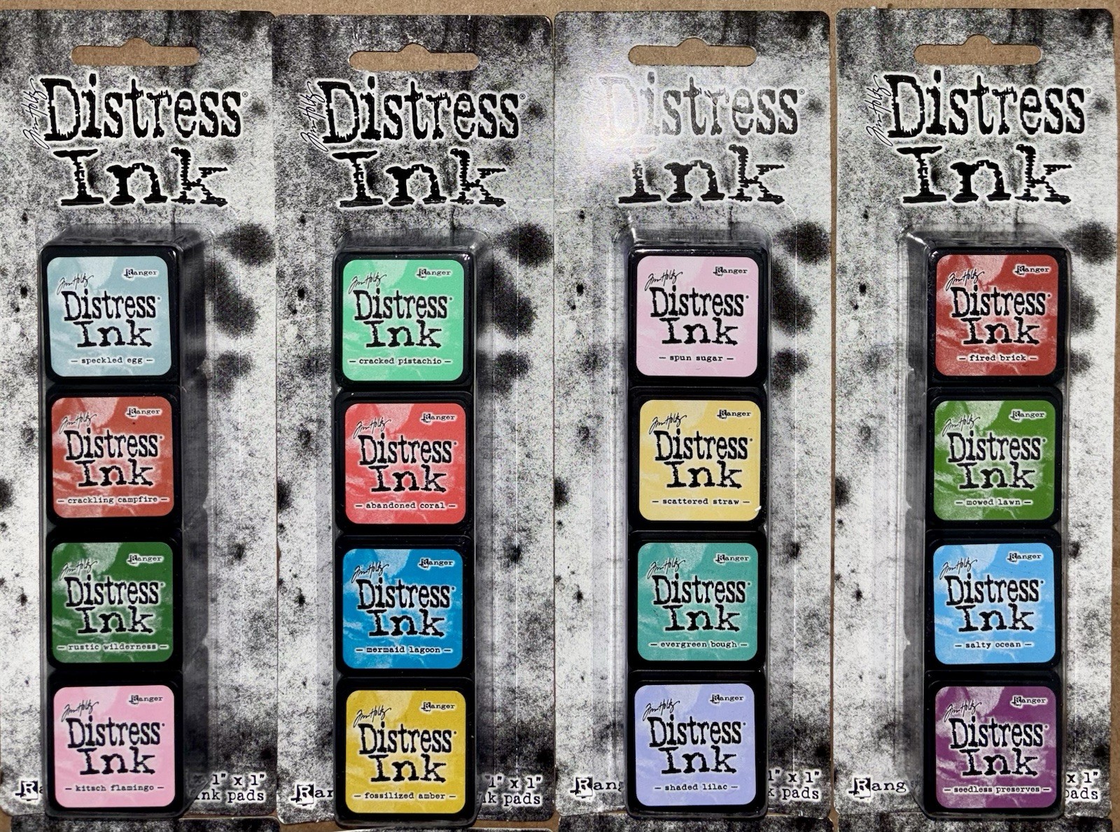 Tim Holtz 8pk Distress Ink Kits 32 Mini Ink Pads NEW Ranger Stamps Cubes