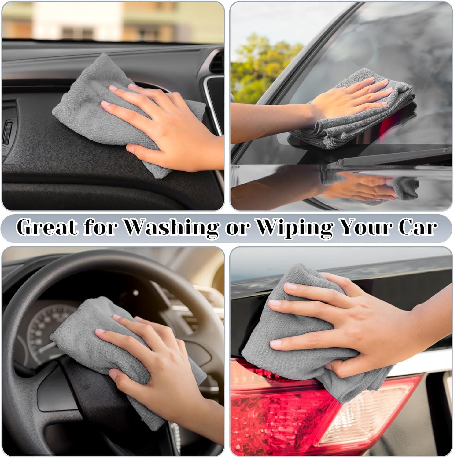 45 Microfiber Towels - Washable Tear Away Rags for All Cleaning Tasks