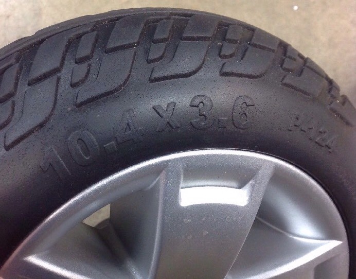 Primo Wheels Tires Rim 10.4x3.6 P-124 Solid Foam Filled Jazzy Victory 10 Scooter