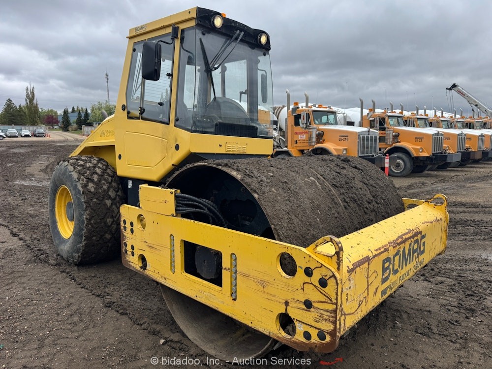 2012 Bomag BW211D-40 84" Smooth Single Drum Roller Vibratory Compactor bidadoo