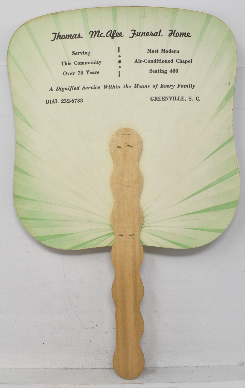 1988 Thomas McAfee Funeral Home 639 North Main Street Greenville South Carolina