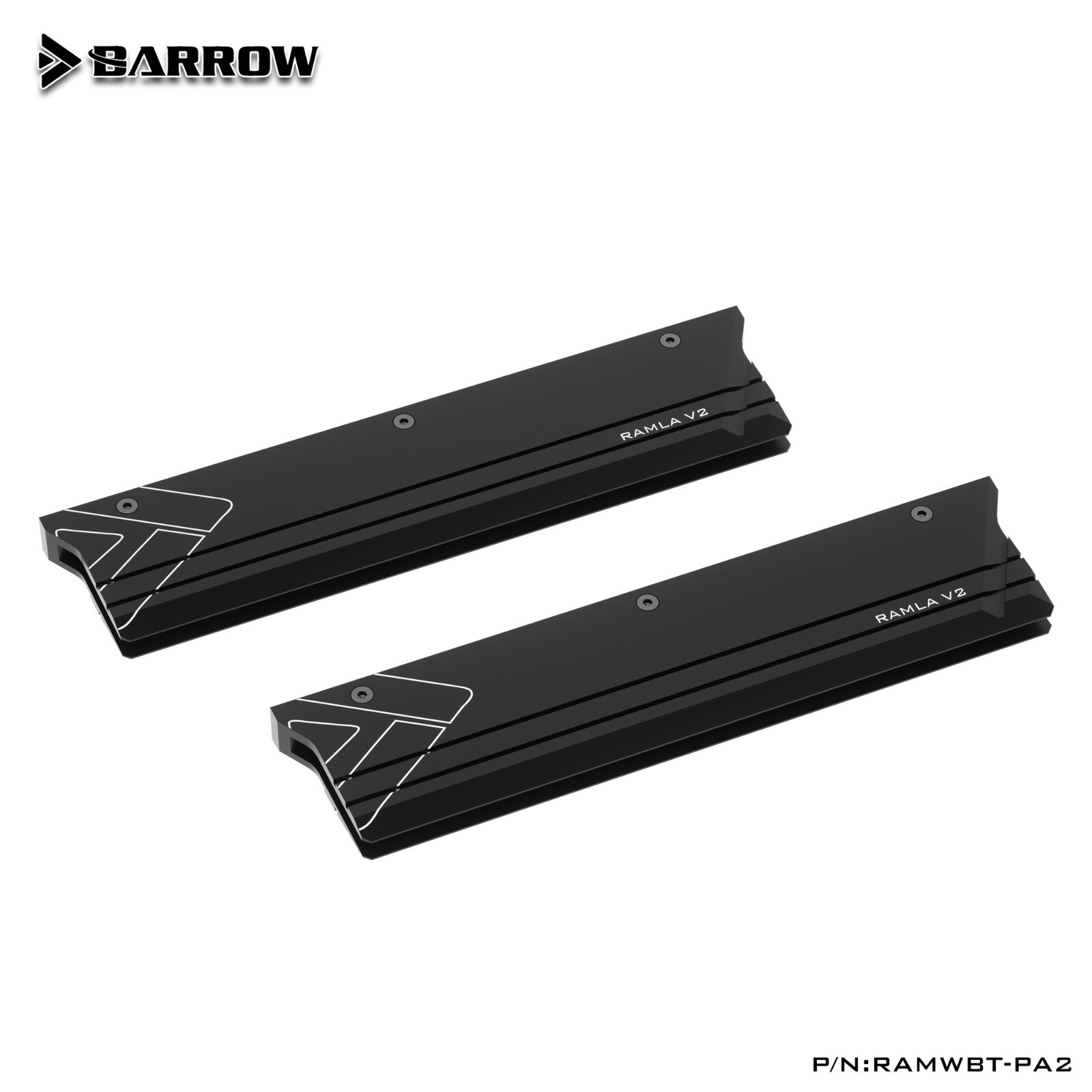 2x Barrow DIMM Memory RAM Heatsink For Standard width DDR4 DDR5 RAMWBT-PA2