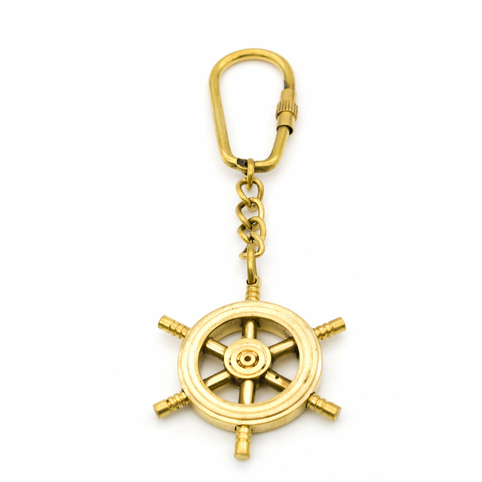 Keychain Brass Maritime Ship Navigation Wheel Nautical Accessory Christmas Gift
