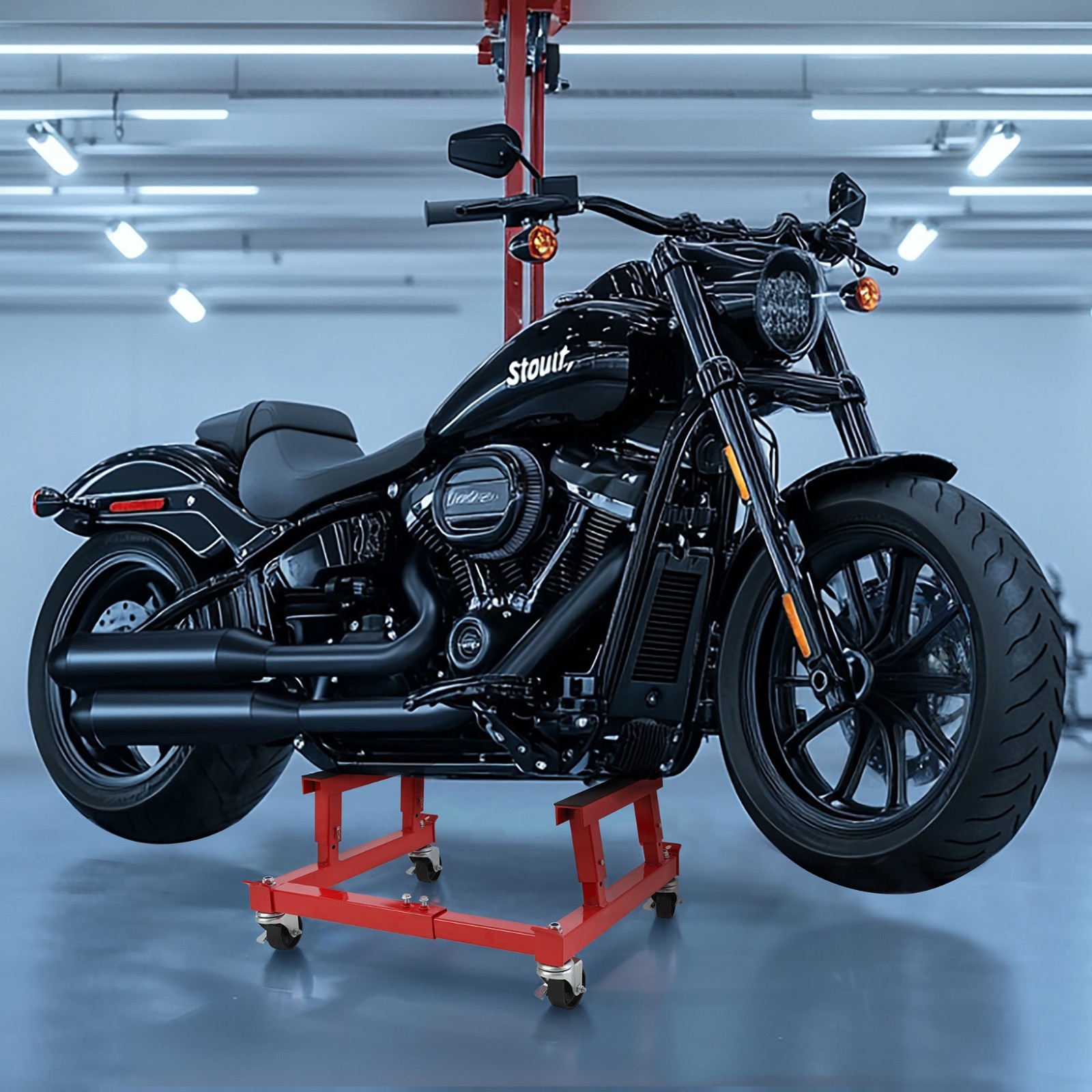 ATV Motorcycle Engine Cradle Dolly, Motorcycle Dolly, Engine Stand ,Red