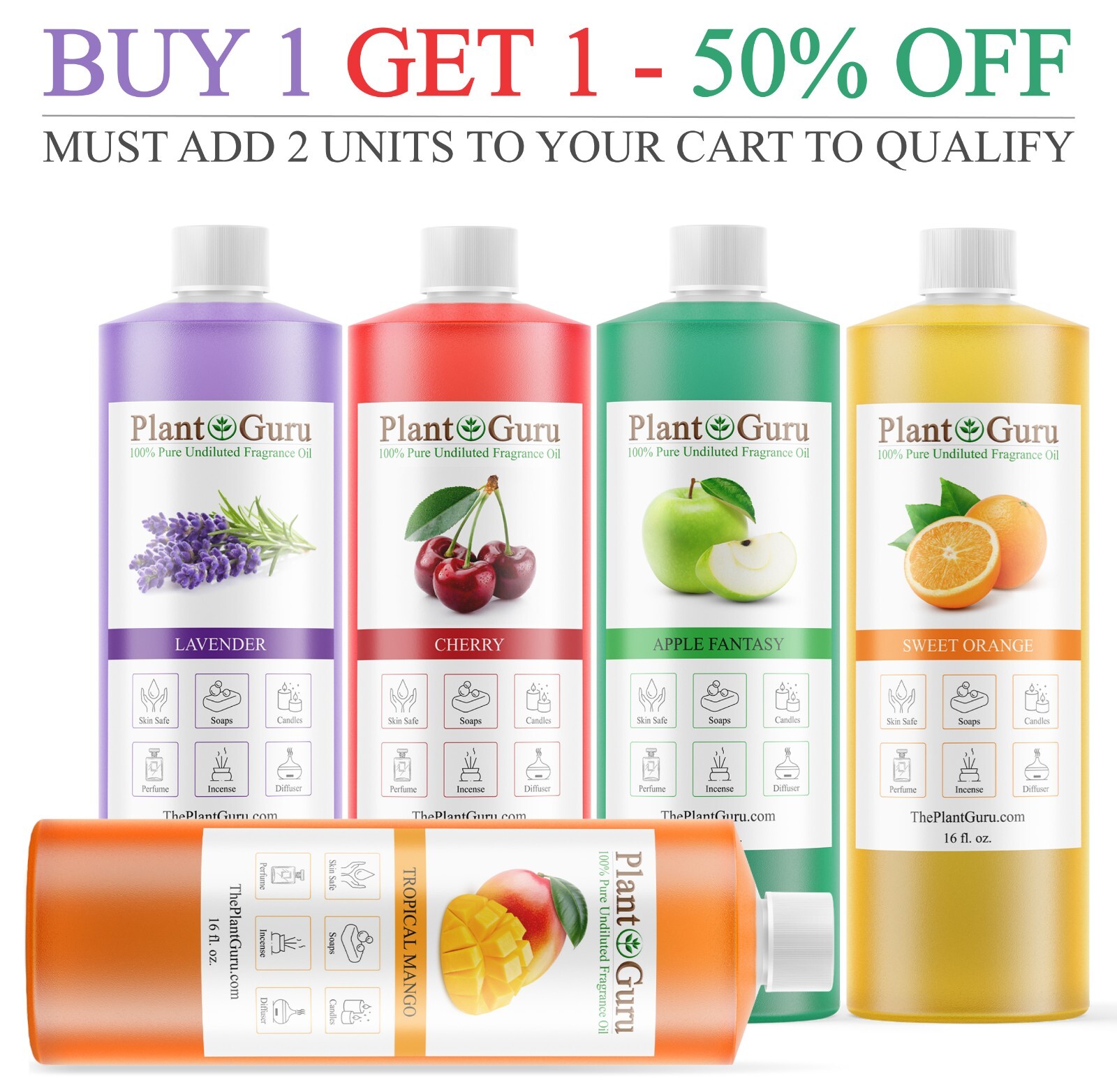 Fragrance Oil 16 oz. Bulk For Candle Soap Incense Making Burner Scented Oils Lot