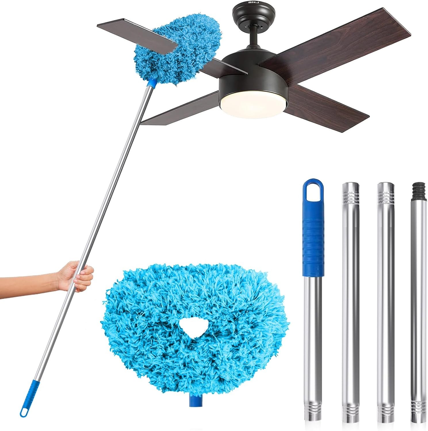 Ceiling Fan Cleaner Duster,Reusable Microfiber Ceiling Fan Blade Cleaner Duster