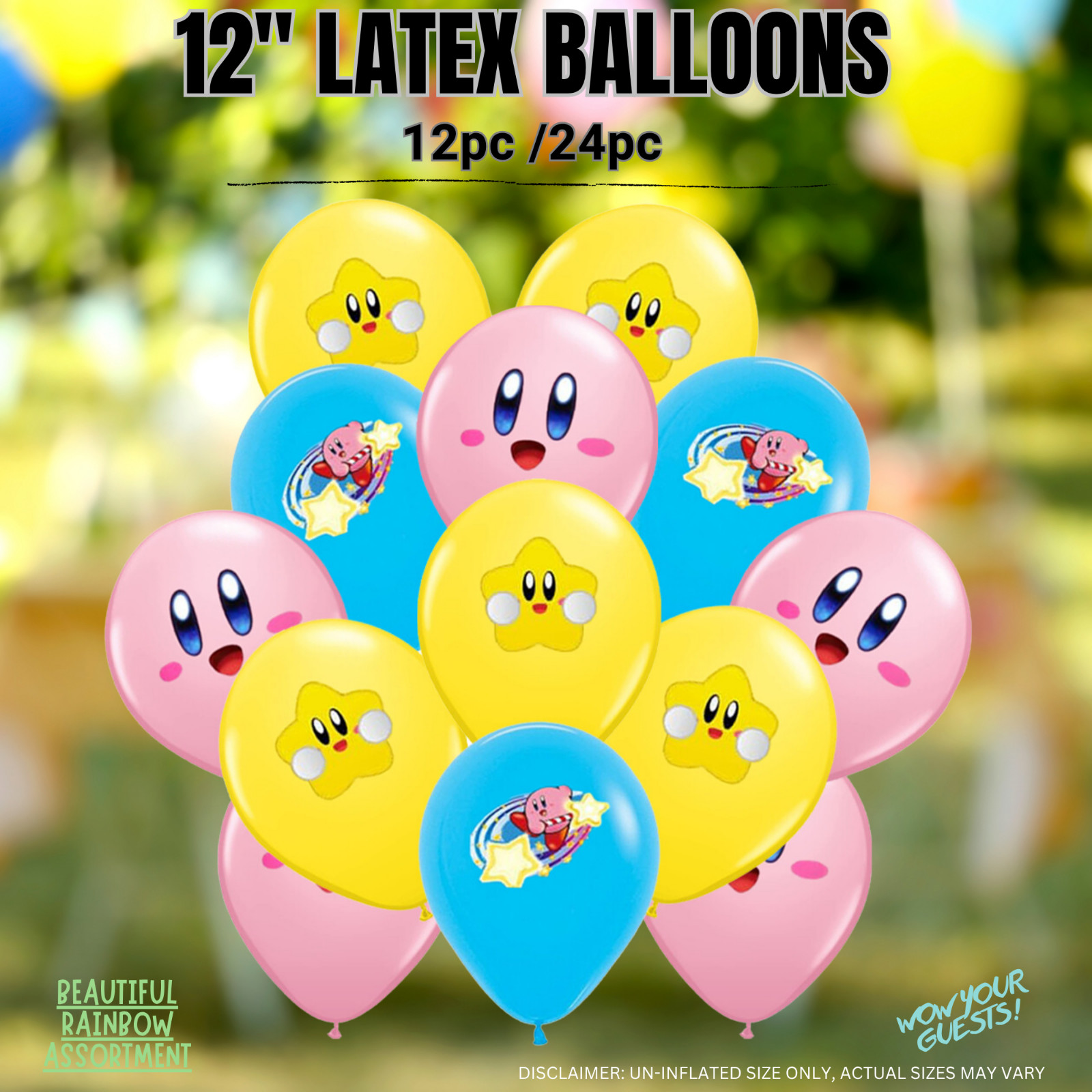 KIRBY STAR GAME foil balloon birthday party supplies centerpiece decoration