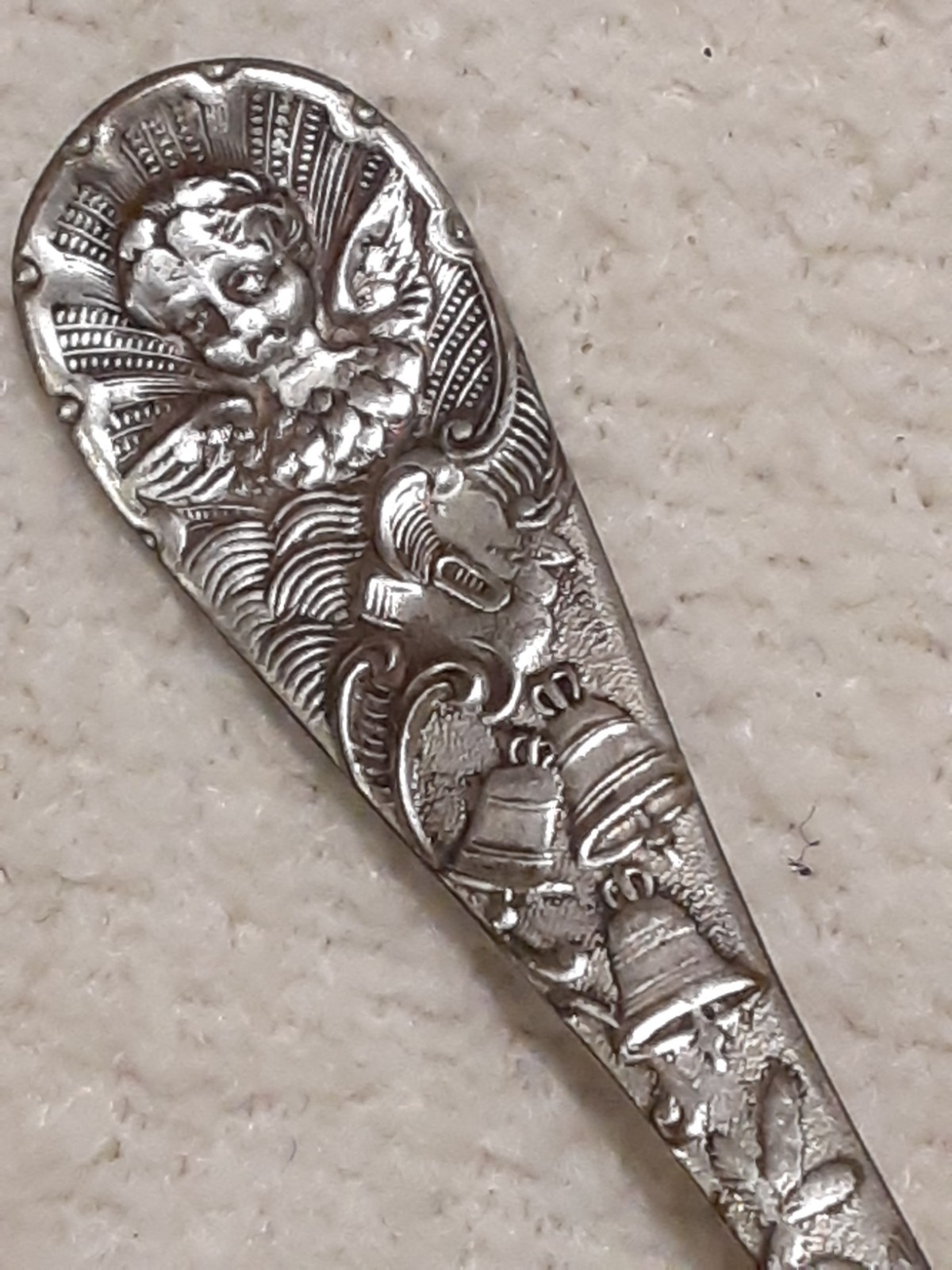 Vintage Merry Christmas Xmas Happy New Year Spoon Plated Sterling Plate
