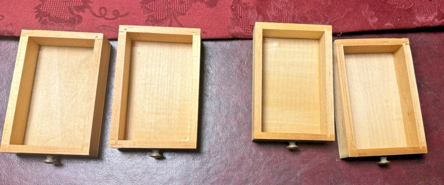 Antique MAPLE? 21 DRAWER WATCHMAKER'S CABINET CHEST CASE BOX W/ VIALS/ BOTTLES