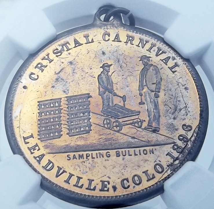 1896 Colorado Medal - Leadville Crystal Carnival - MS62 PL NGC - Token, Mining