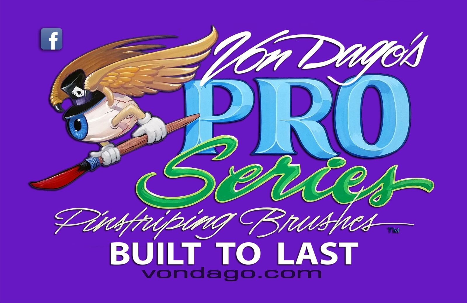 PROFESSIONAL "Pro Series" Lettering & Outlining 6 Brush Set - by VON DAGO