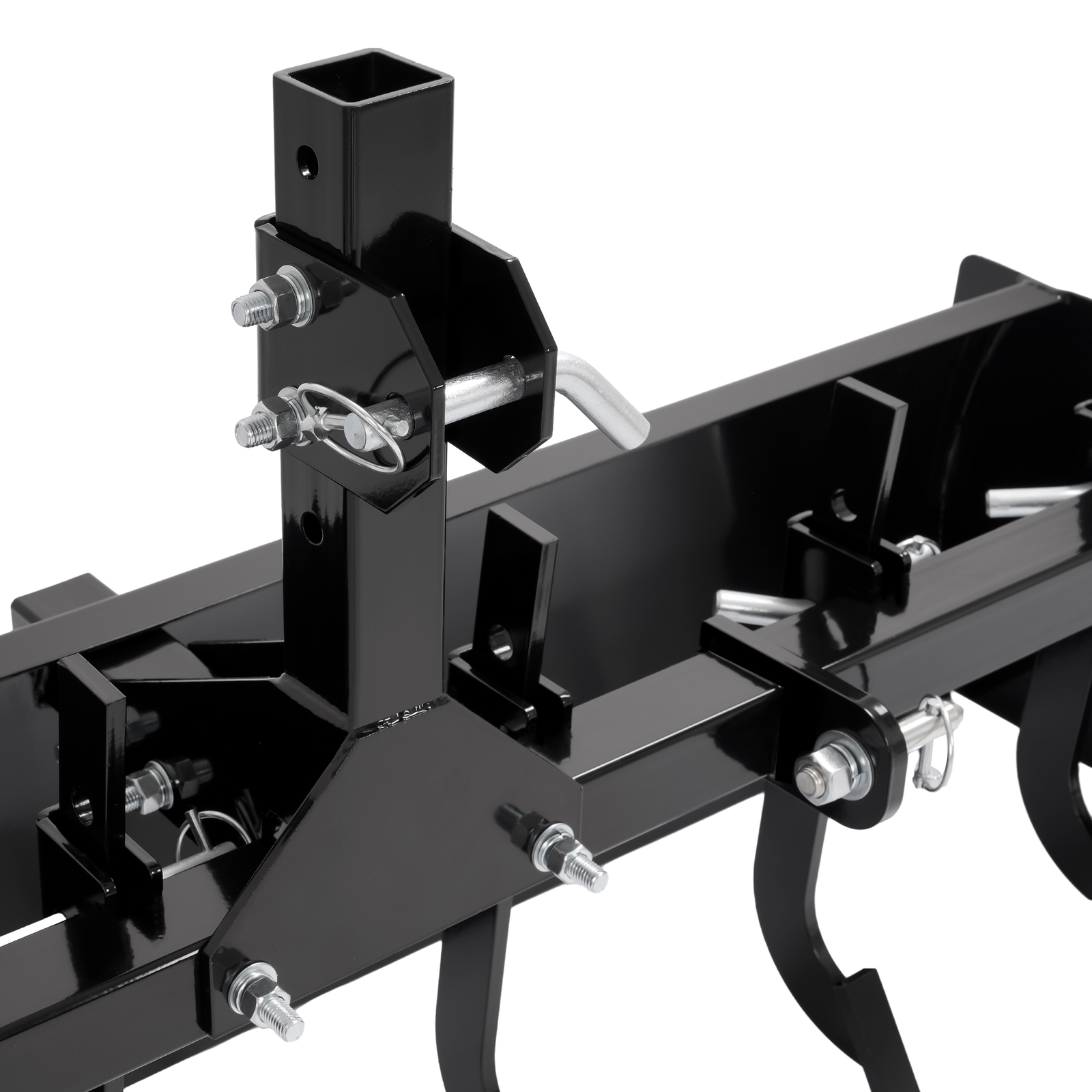 Powder Coated Steel 55" Box Blade Scraper W/6 Scarifier Shank For Cat 0 & Cat 1