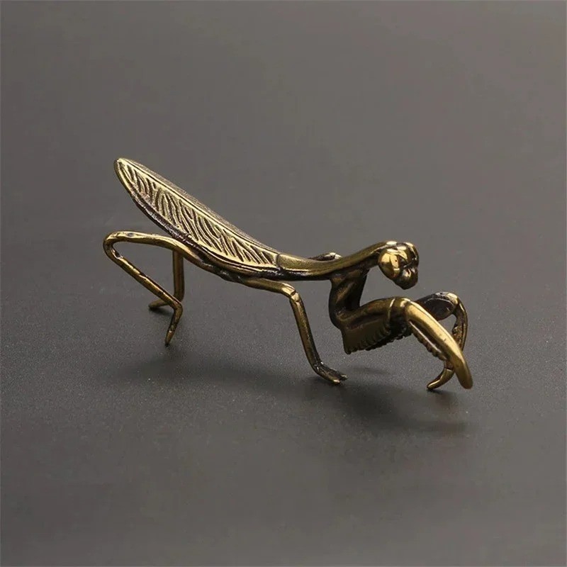 Metal Animal Ornament Home Vintage Brass Mantis Figurine Decor Fashion Gift