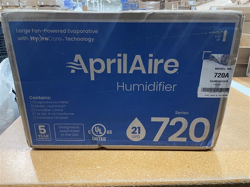 AprilAire 720A Whole-House Fan-Powered Evaporative Automatic Humidifier OPEN BOX