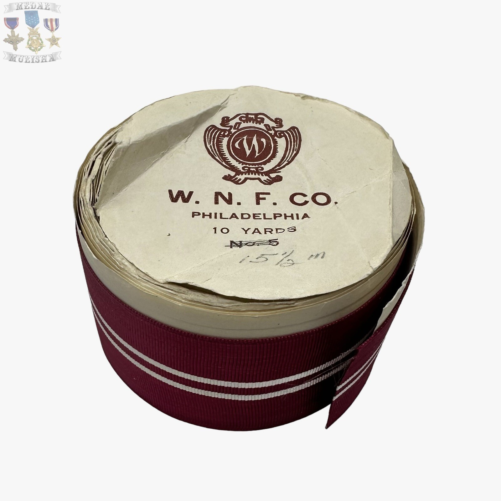 WWII U.S. PRESIDENTIAL MEDAL FOR MERIT RIBBON DRAPE 6 INCH PIECE U.V. NEGATIVE