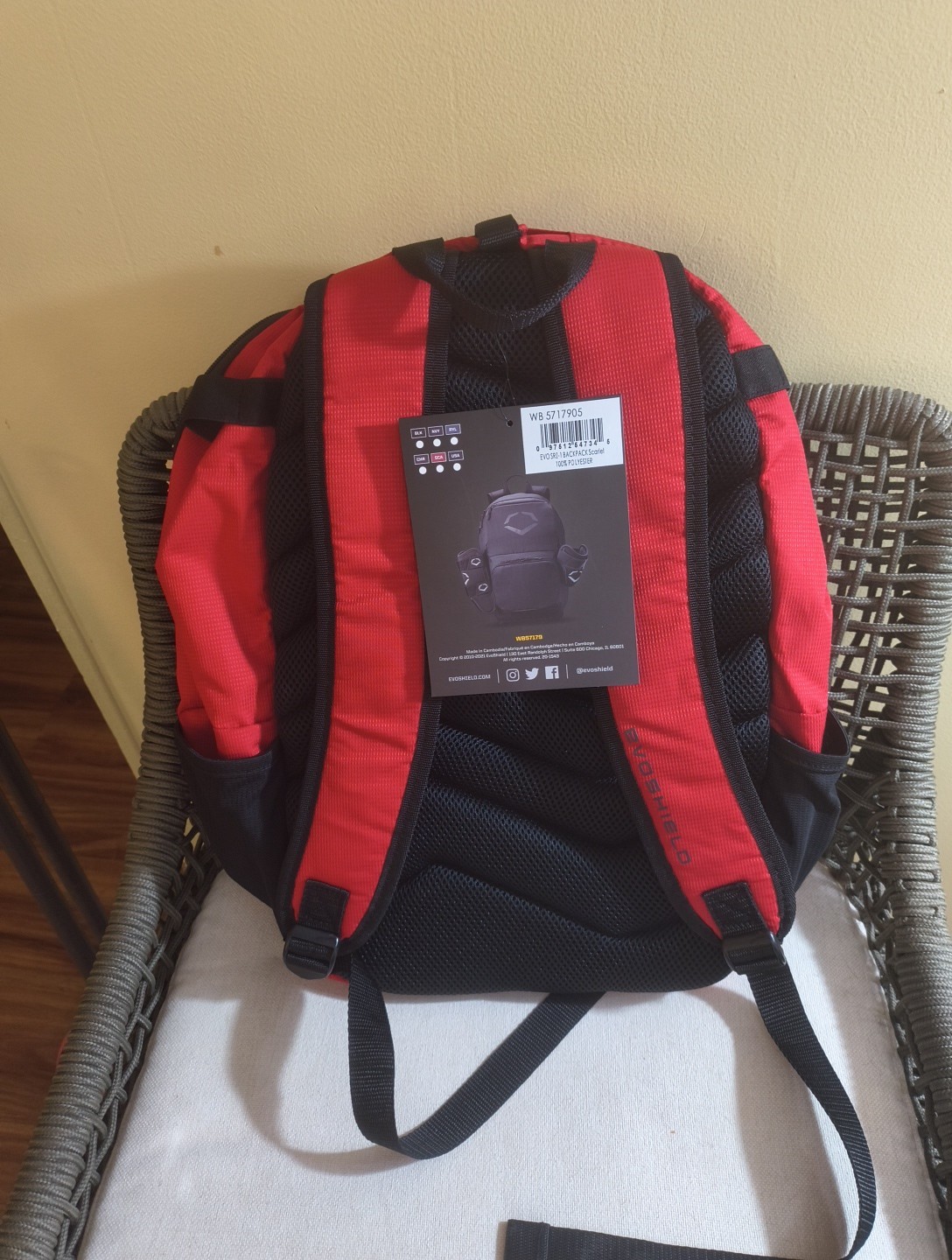 EvoShield SRZ-1 Brand New Scarlet Baseball/ Softball Backpack