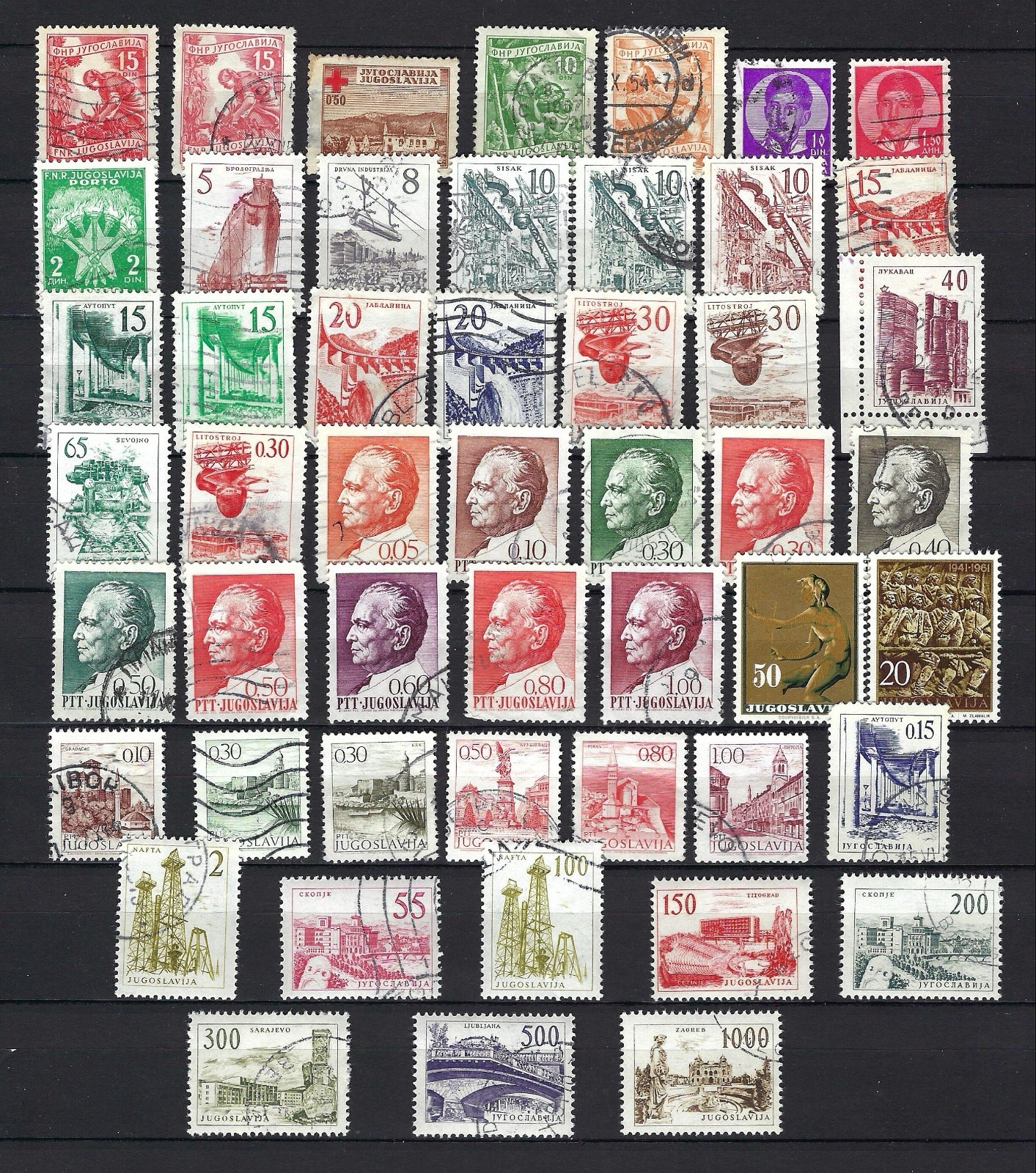 YUGOSLAVIA Used Stamps - 50 Different - Nice Lot- Great Value - Take a Look!