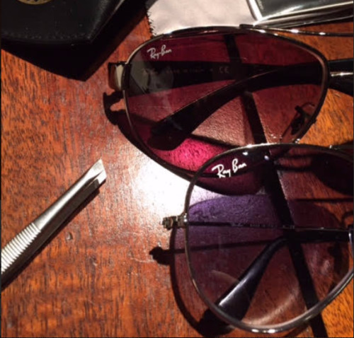 (4) 1cm sticker decal logo for glasses RAY BAN Aviators wayfarer prescription