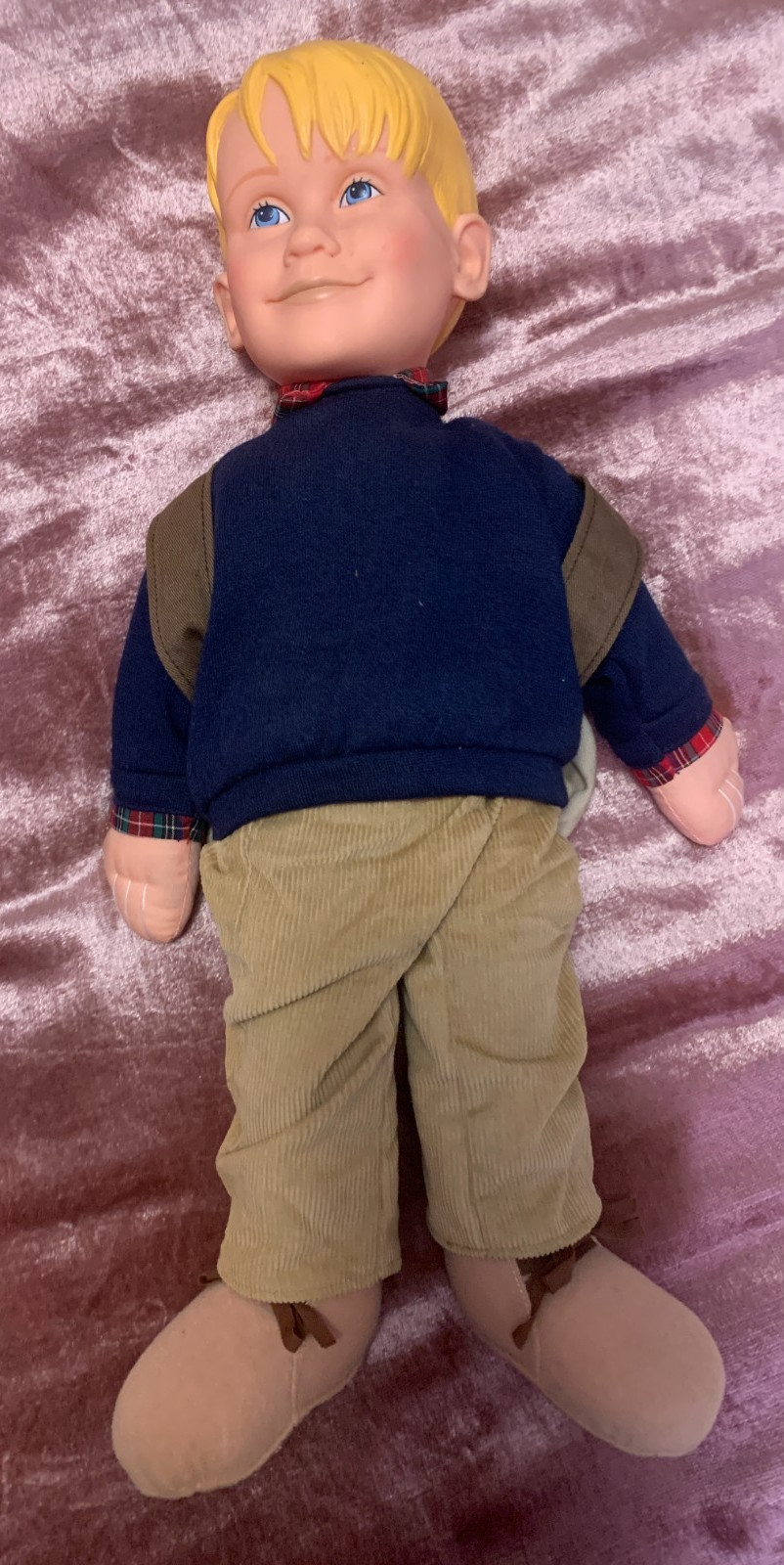 Vintage 90s Home Alone 2 18" Talking Kevin Doll Set Lost In New York Pull String