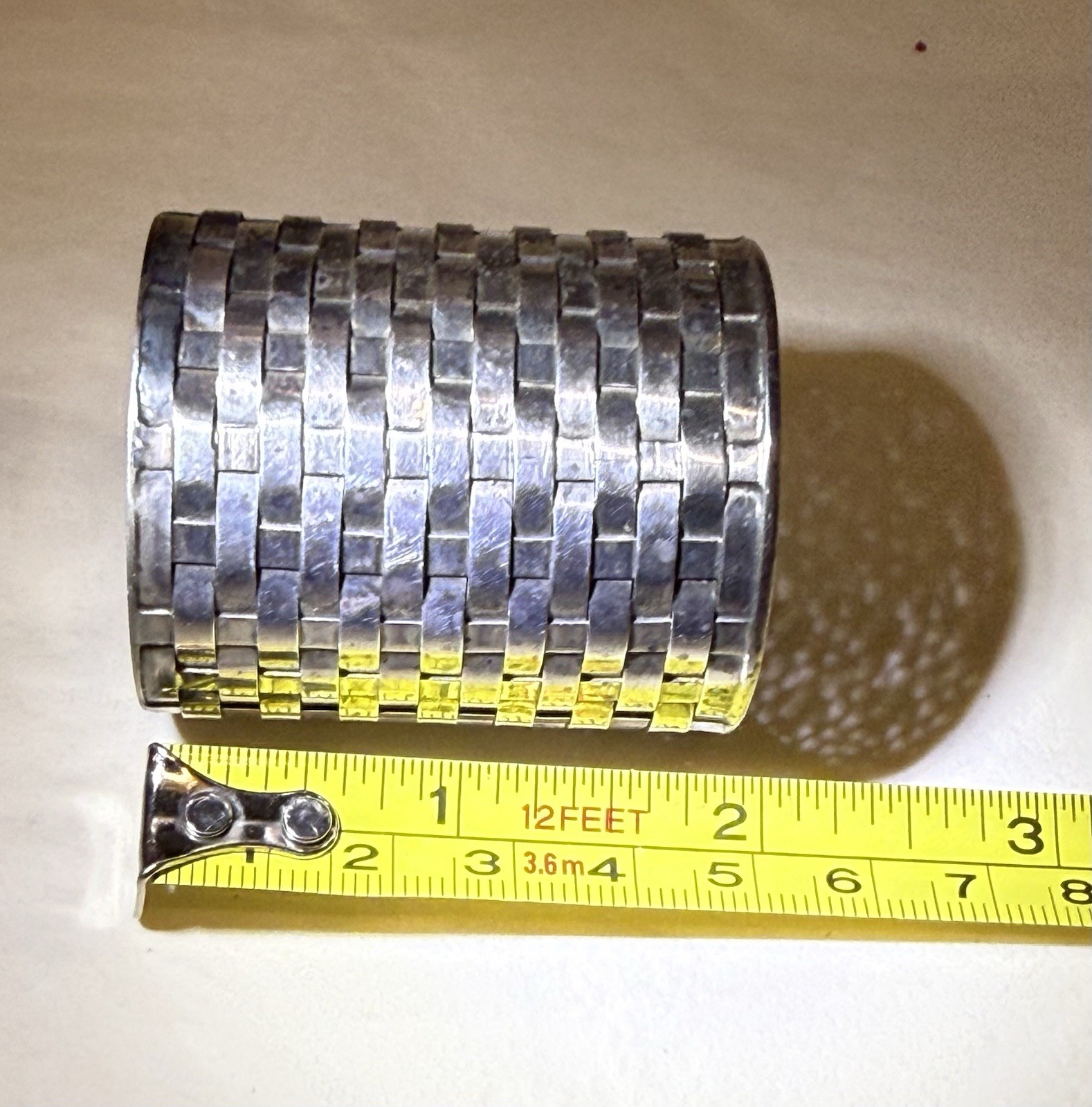 Vintage Tiffany & Co Woven Sterling Silver Toothpick or Trinket Holder 2 in 40gm