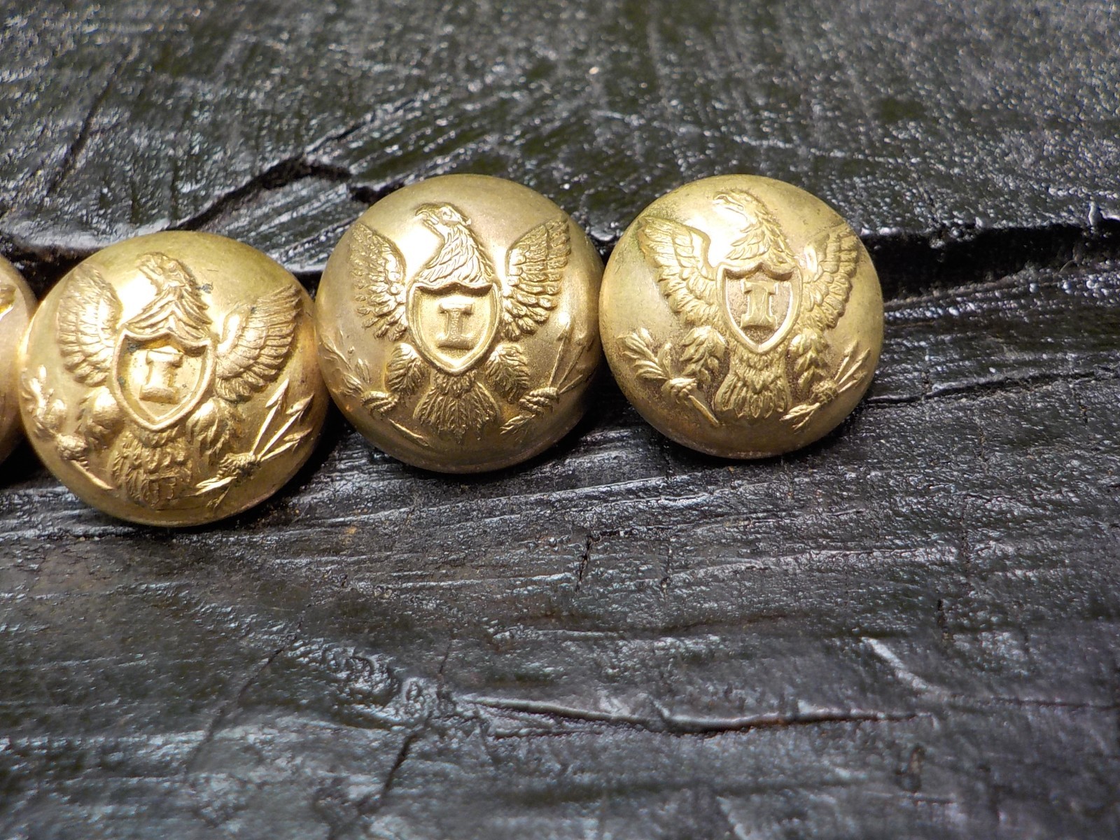 Old Rare Vintage Antique Civil War Relic Eagle Infantry Coat Button Free Case