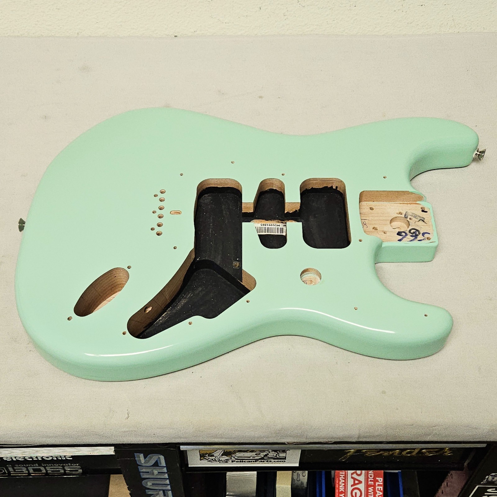 Fender Tom Delonge Stratocaster Alder Hardtail Body - Surf Green Strat Guitar